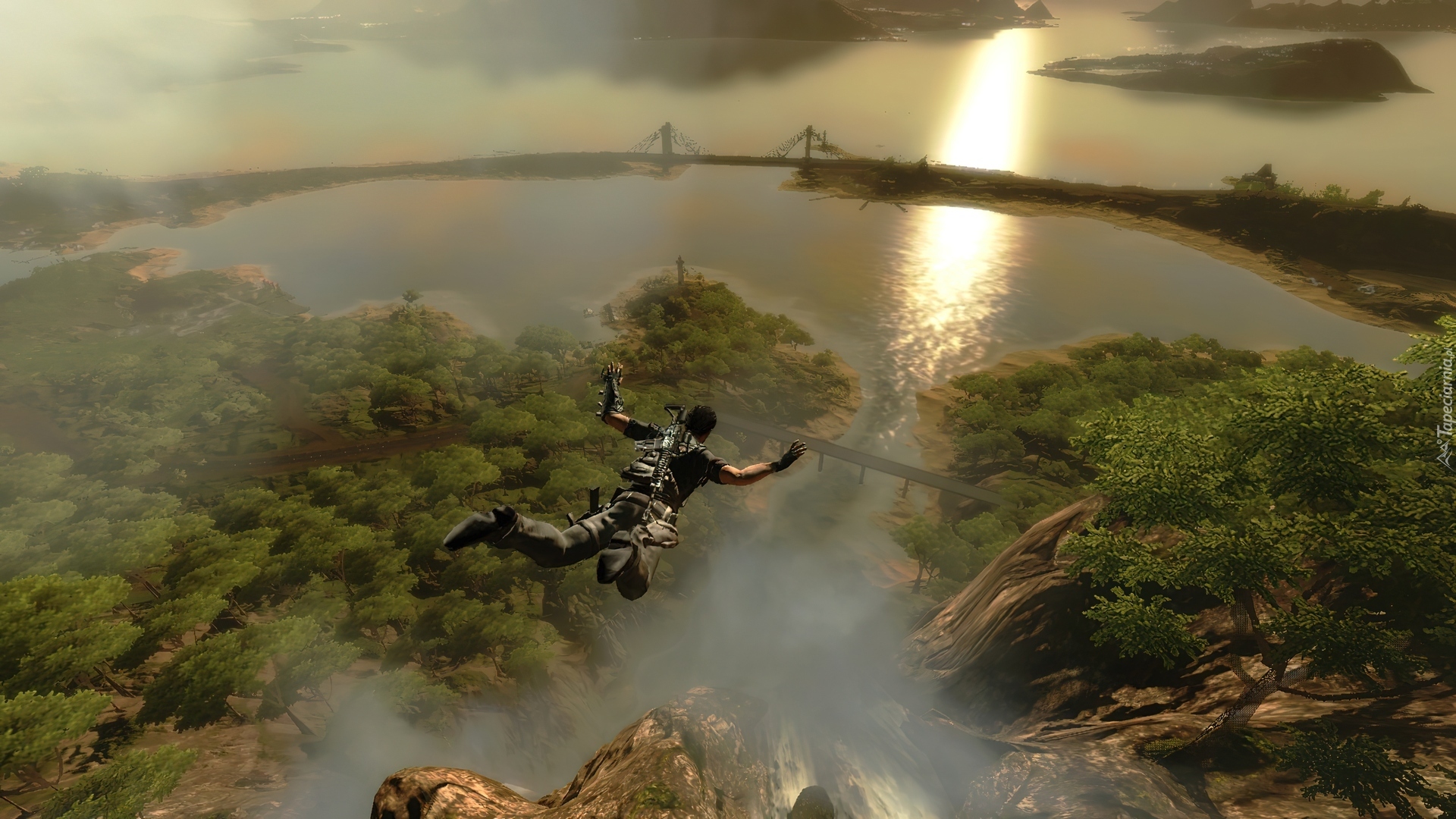 Just Cause 2, Spadochroniarz, Widok