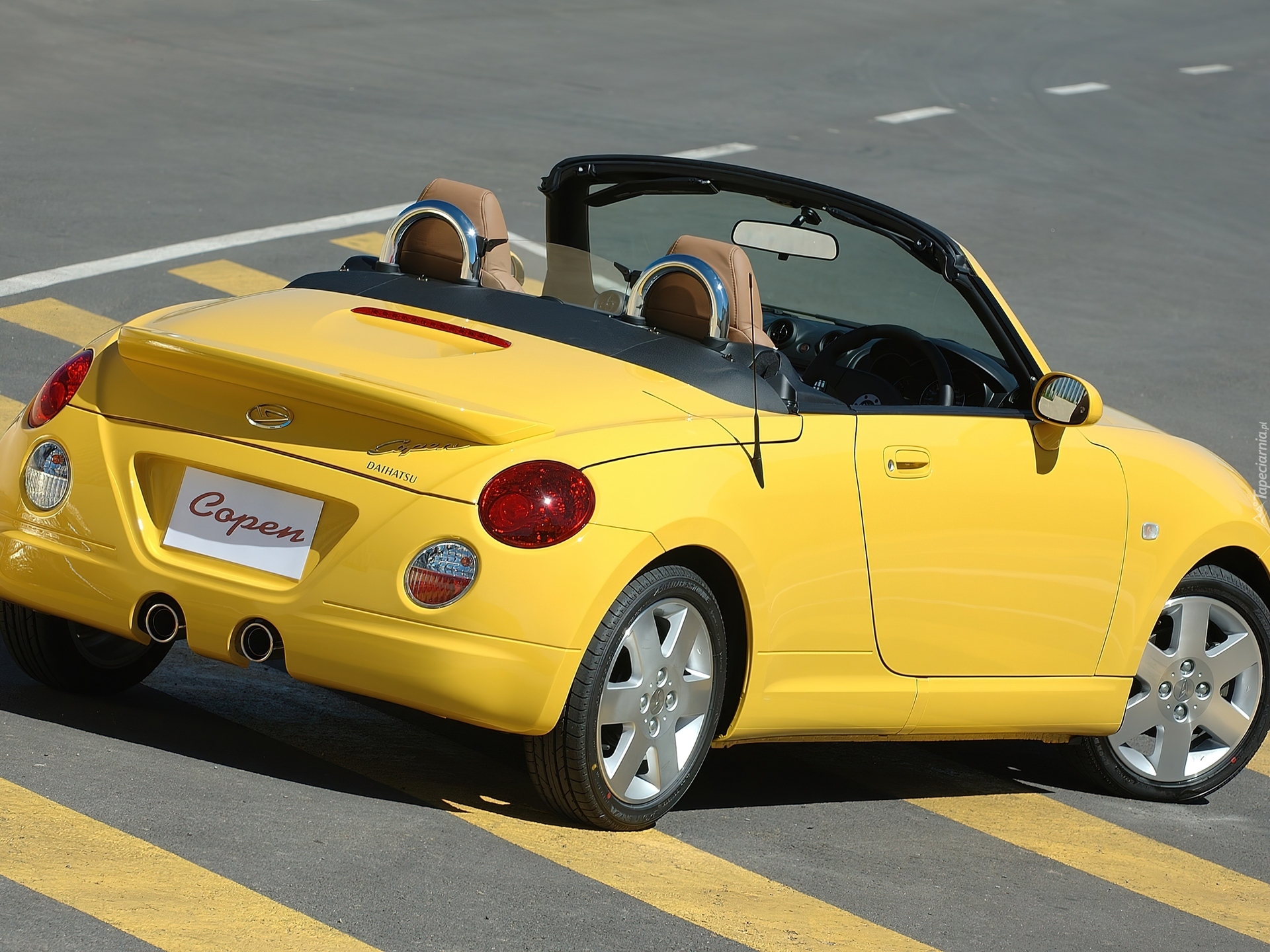 Daihatsu Copen, Brązowe, Skóry