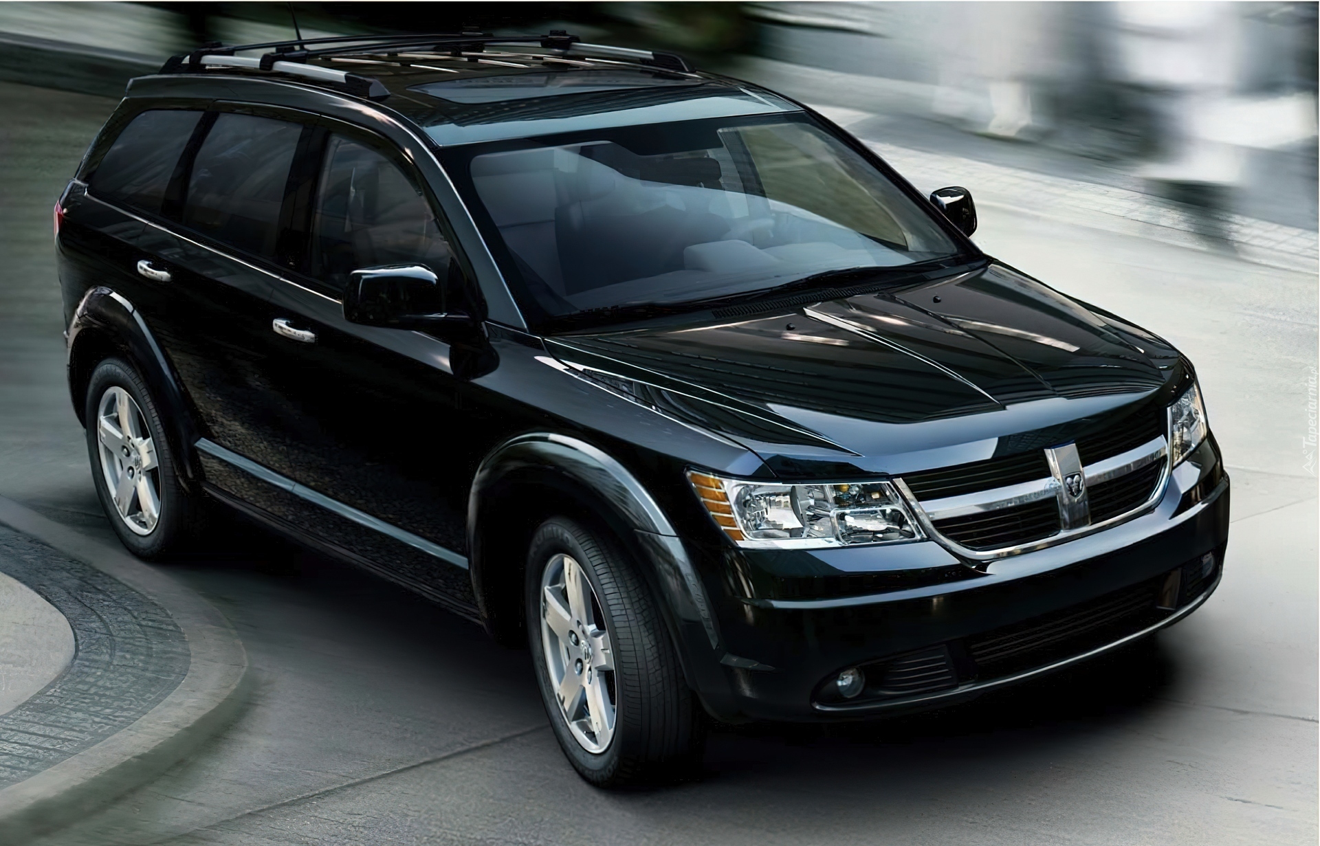 Czarny, Dodge Journey, Maska