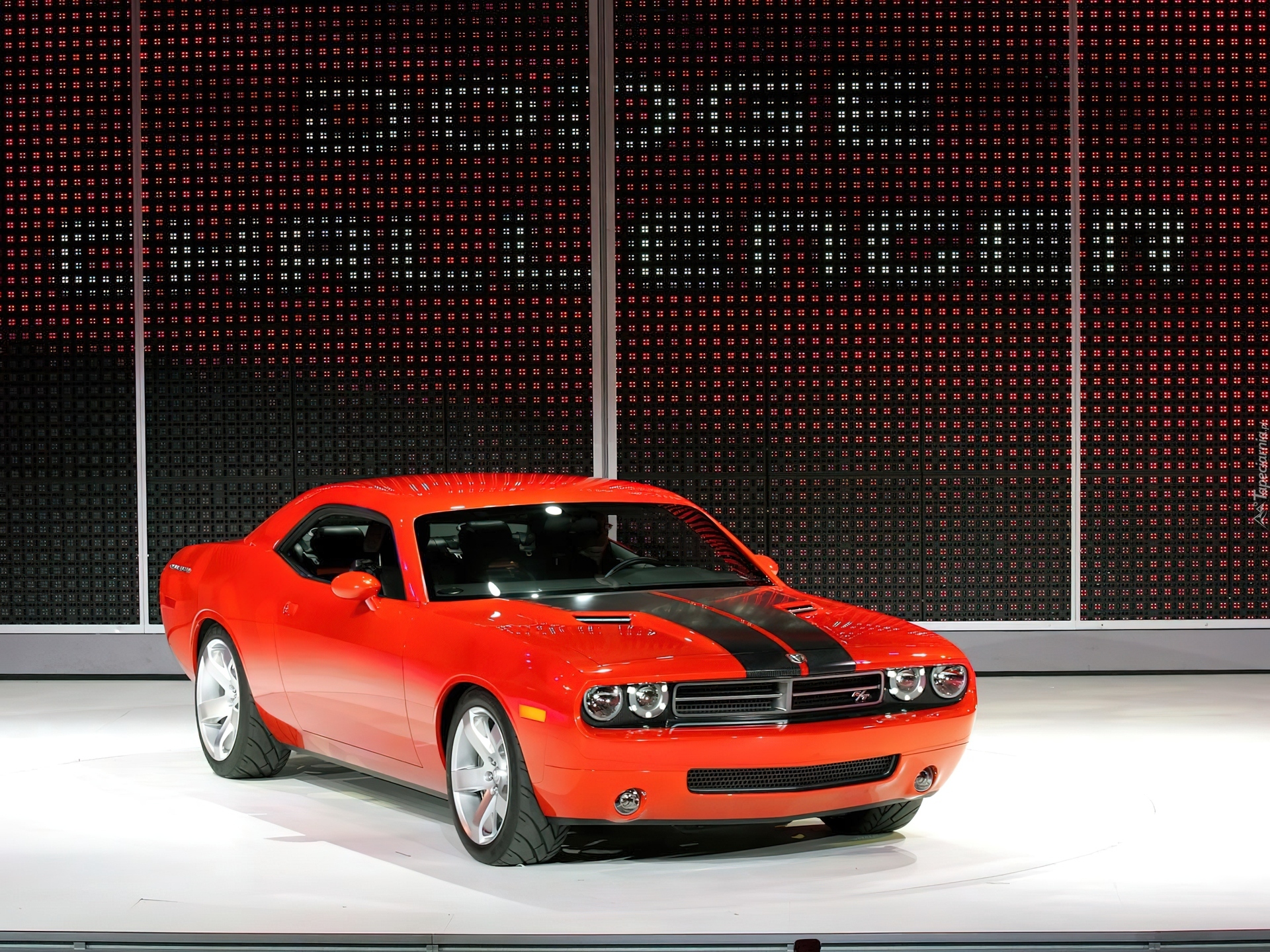 Czerwony, Dodge Challenger, Coupe