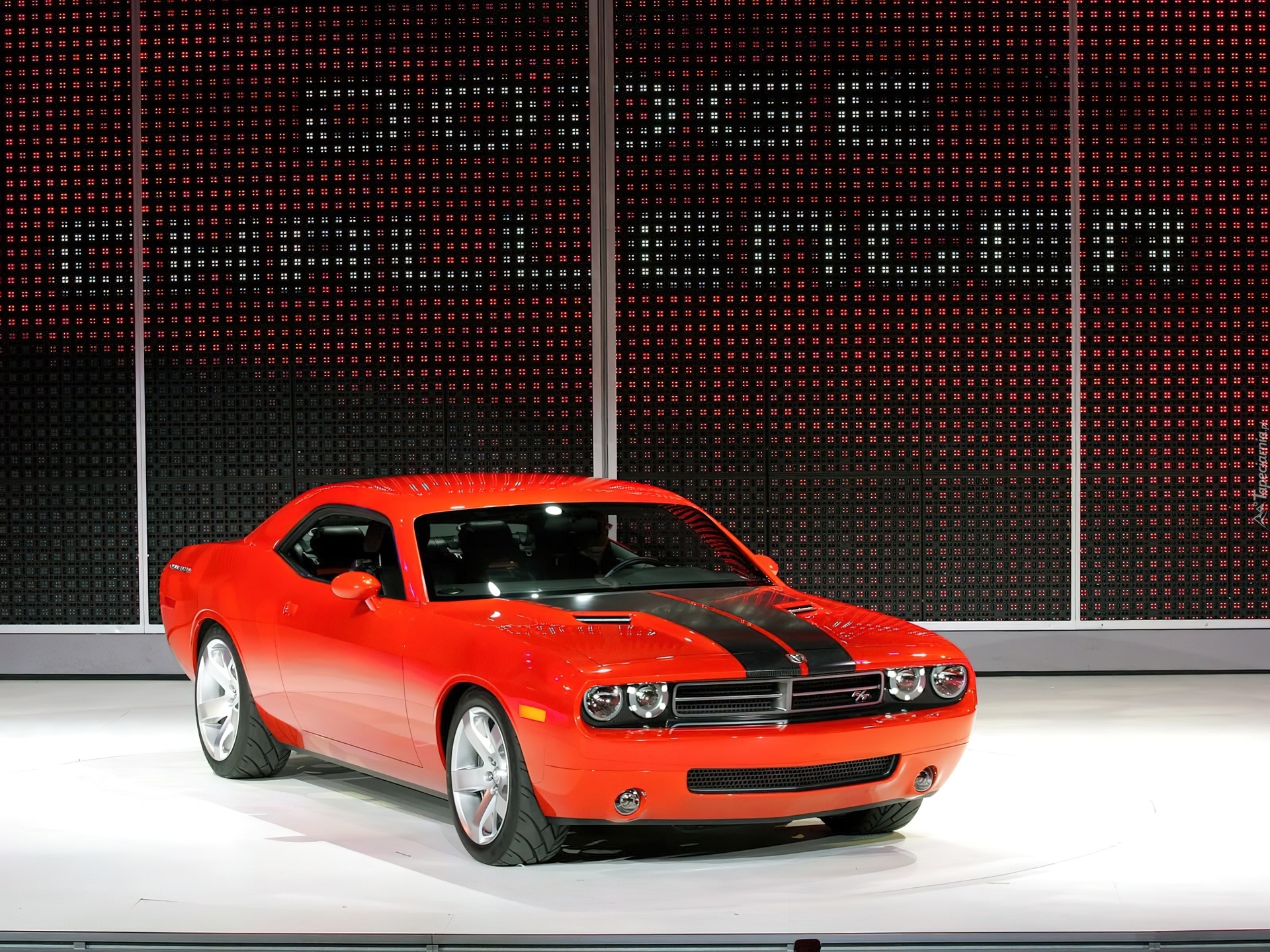 Czerwony, Dodge Challenger, Coupe