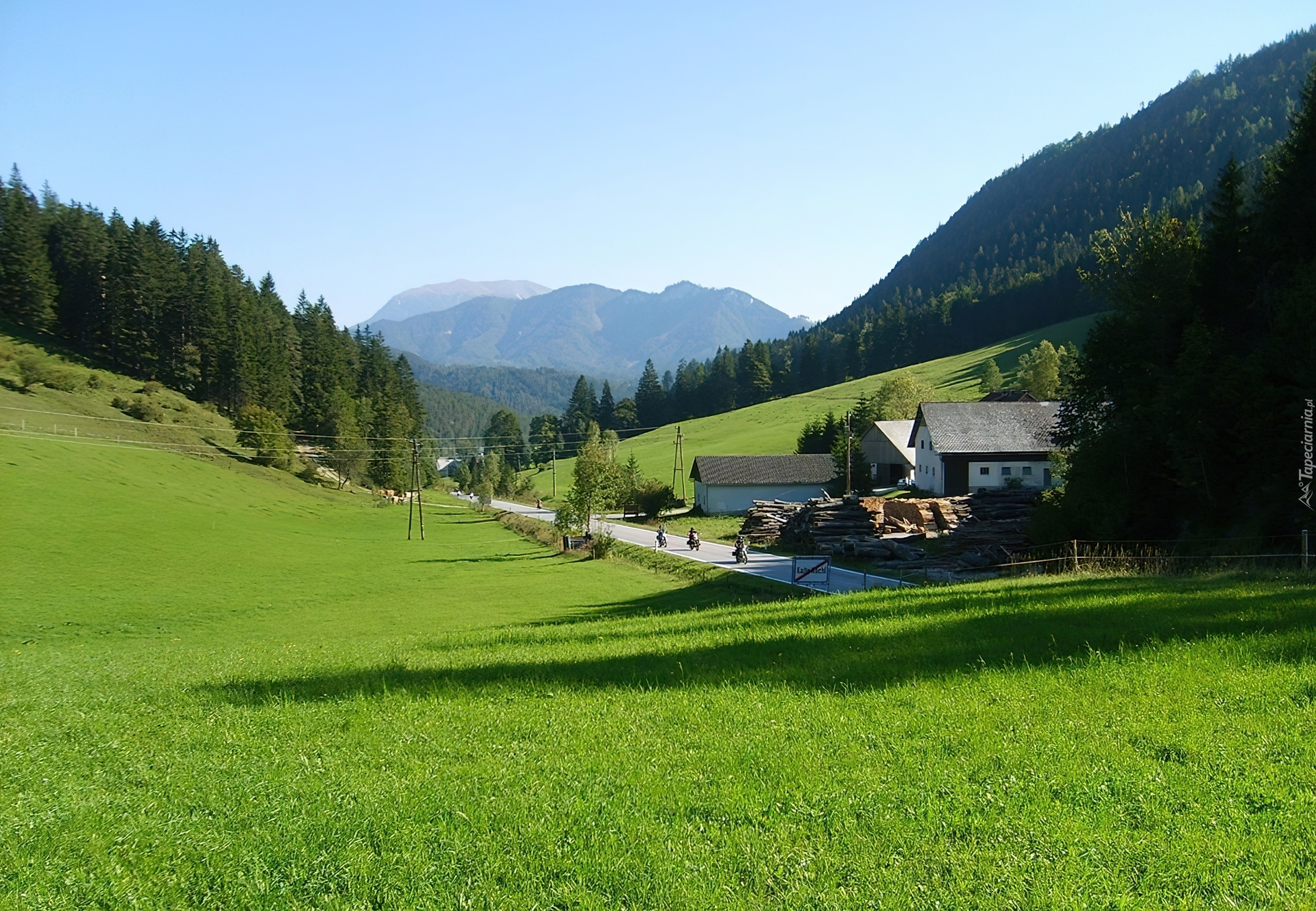 Góry Alpy, Tirol, Austria, Motocykle