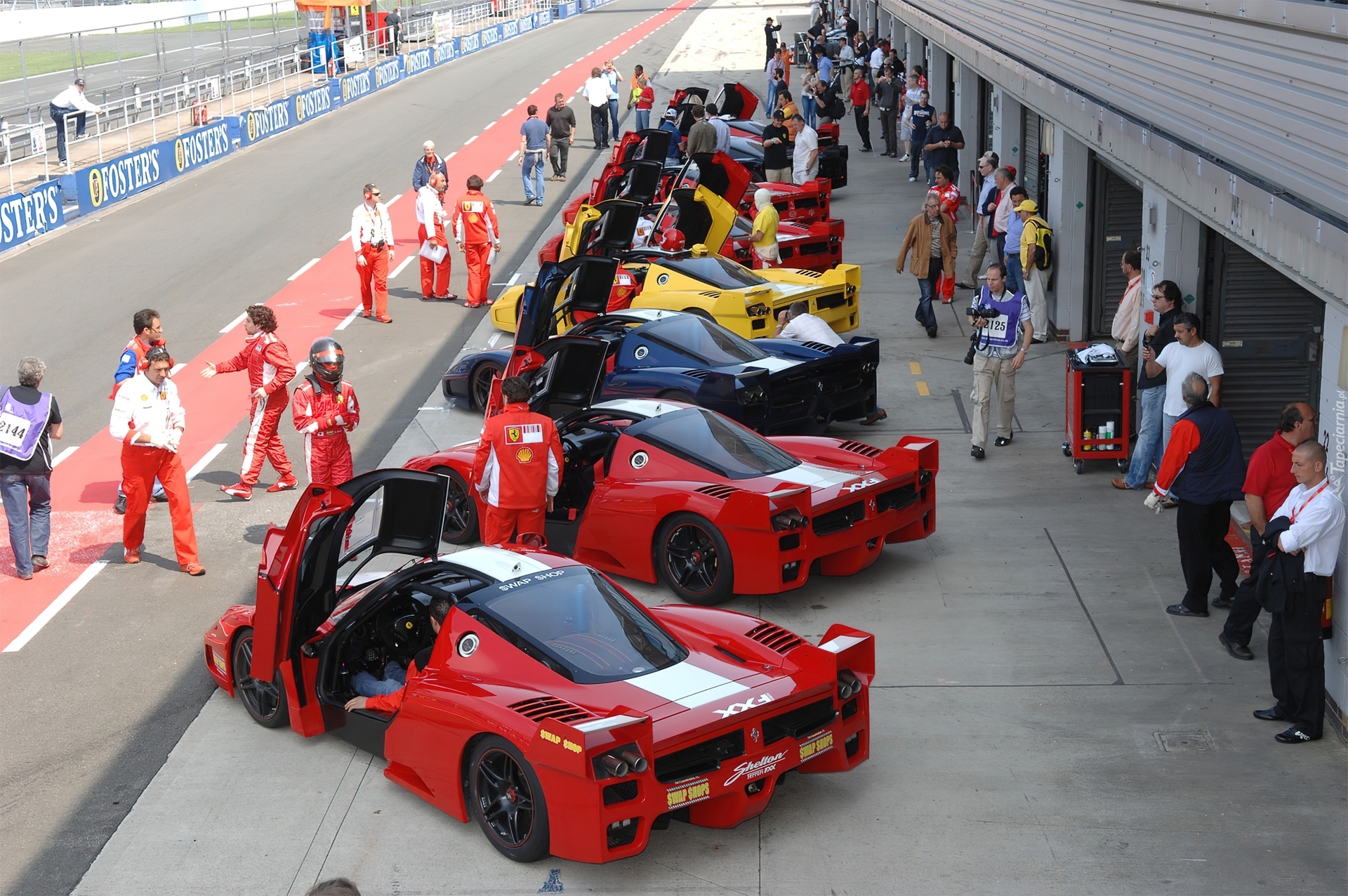 Ferrari FXX, Widok, Z, Góry, Kierowcy