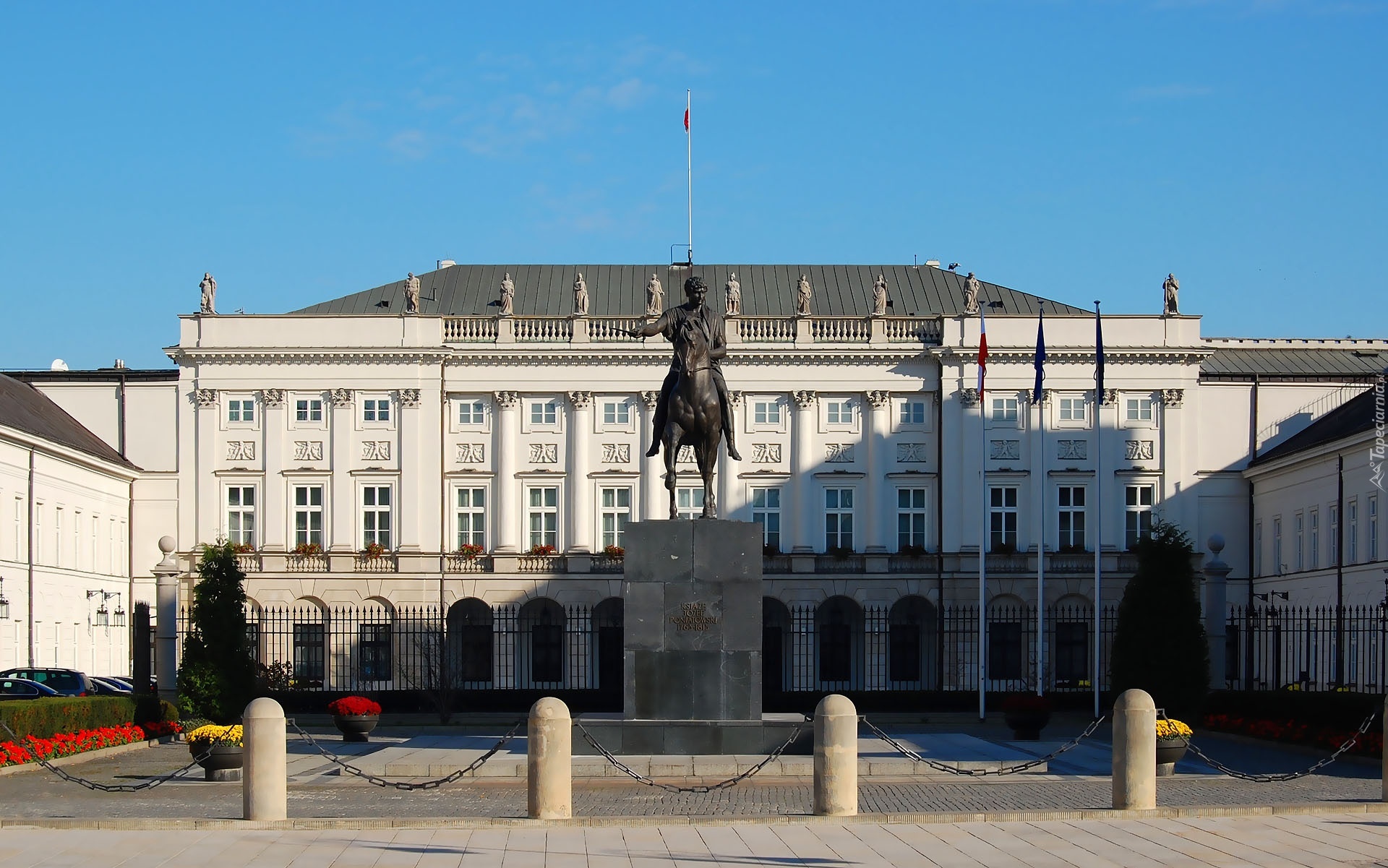 Pałac Prezydencki W Warszawie Zwiedzanie Wirtualne Polska, Warszawa, Pałac Prezydencki, Pomnik księcia Józefa Poniatowskiego