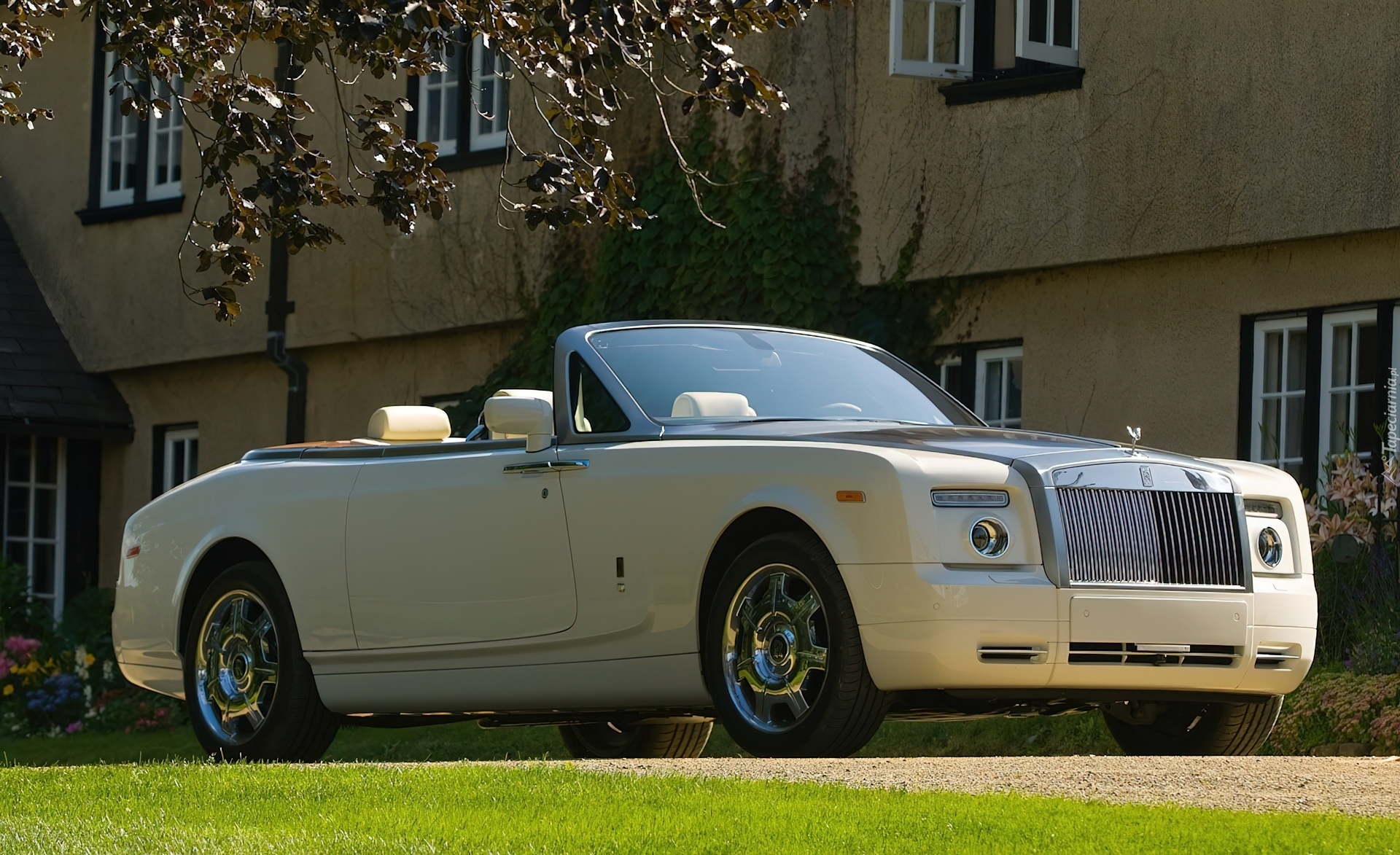Biały, Rolls-Royce Phantom Drophead, Cabrio