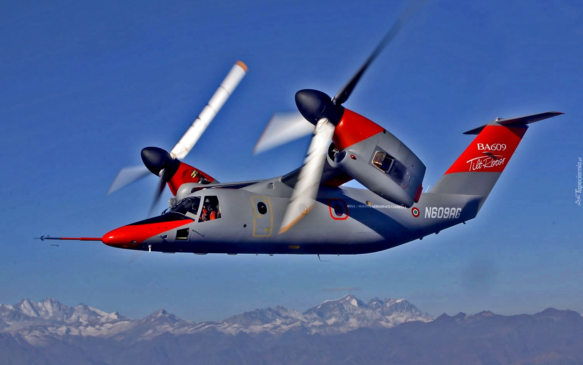 Bell-Agusta, BA 609, Zmienna, Geometria, Rotorów