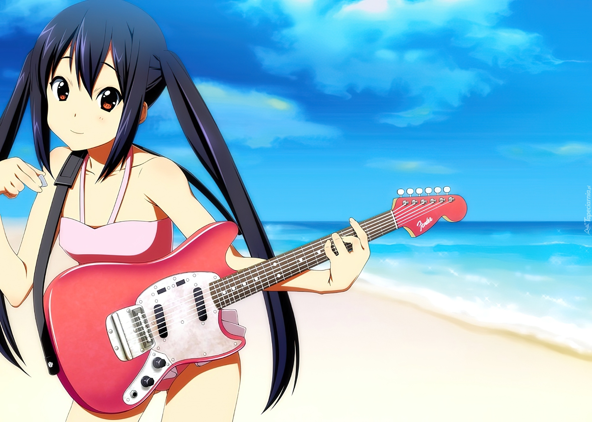 K-ON!, Elektryczna, Gitara, Plaża