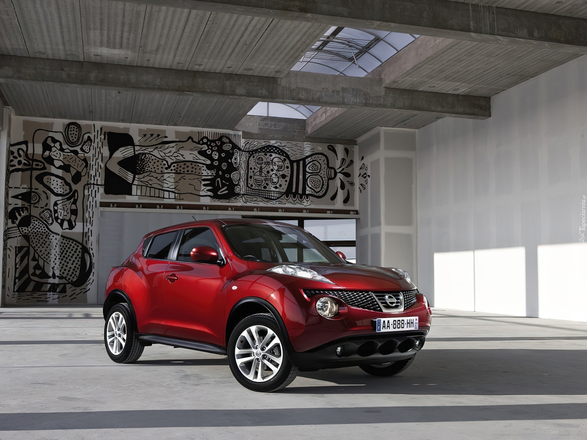 Nissan, Juke, Reflektory, Graffiti