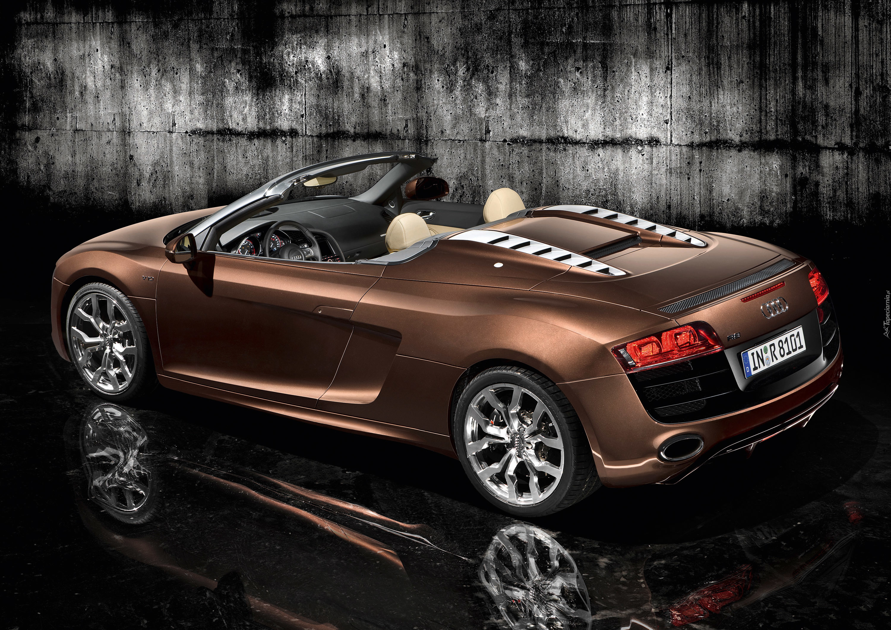 Brązowy, Metalik, Audi R8 Spyder