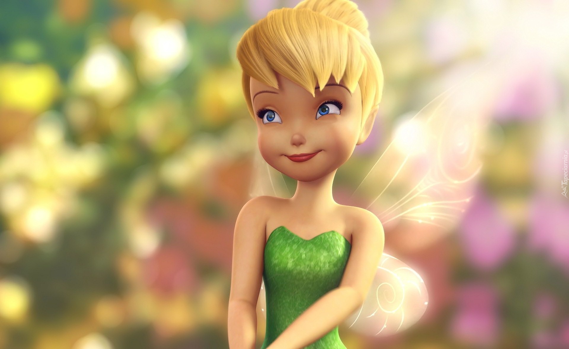 Dzwoneczek, Tinker Bell, Uśmiech, Skrzydełka