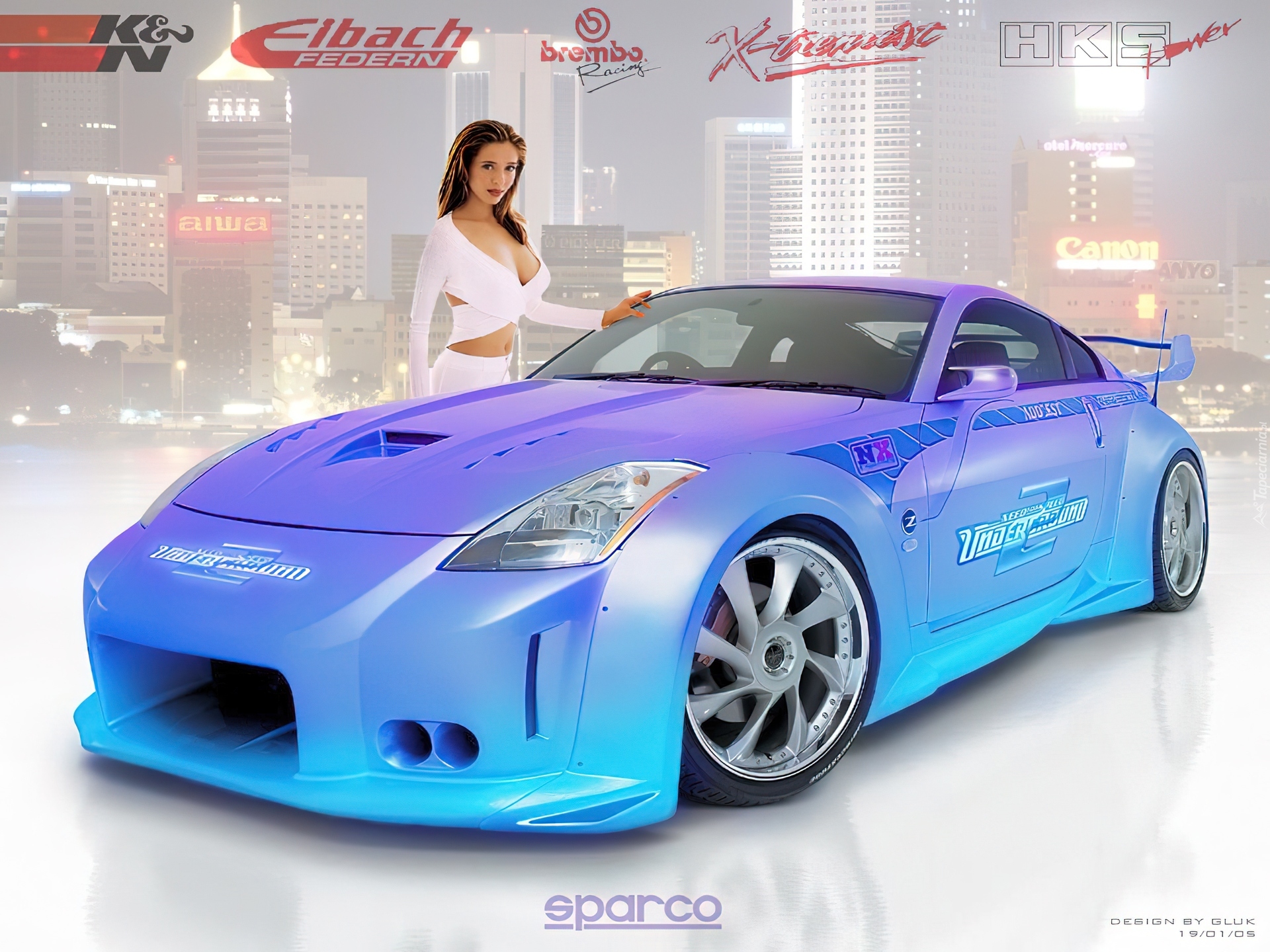 Nissan 350Z, Tuning, Kobieta, Sparco