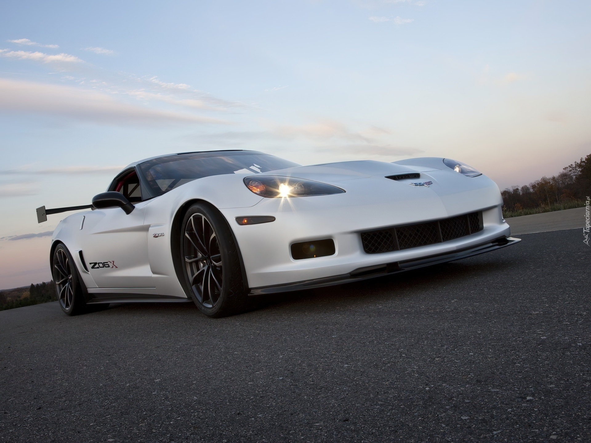 Biały, Chevrolet Corvette Z06X, Reflektory