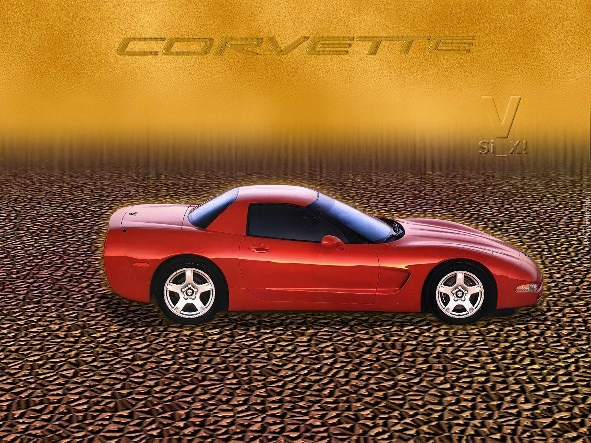 Czerwony, Chevrolet Corvette, Drzwi