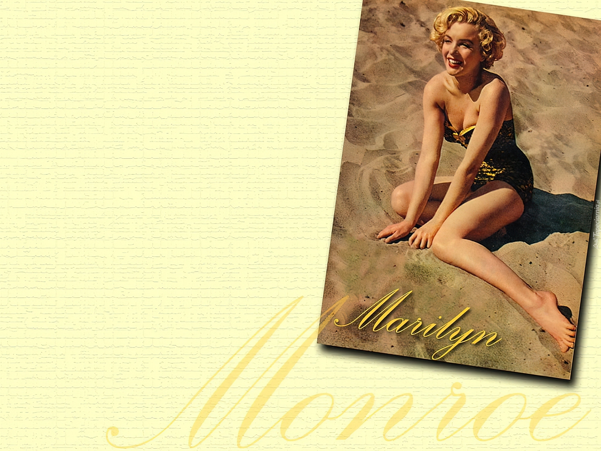 Marylin Monroe, Plaża, Strój, Kąpielowy