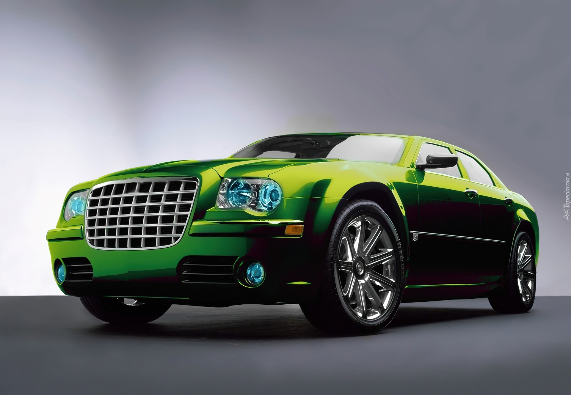 Zielony, Chrysler 300C, Projekt, Grafika