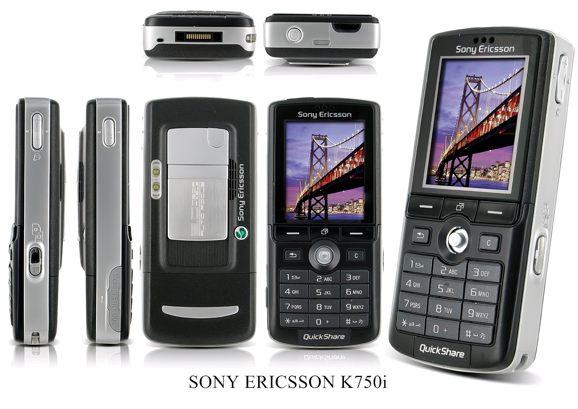 Sony Ericsson K750i, Profil, Przód, Tył