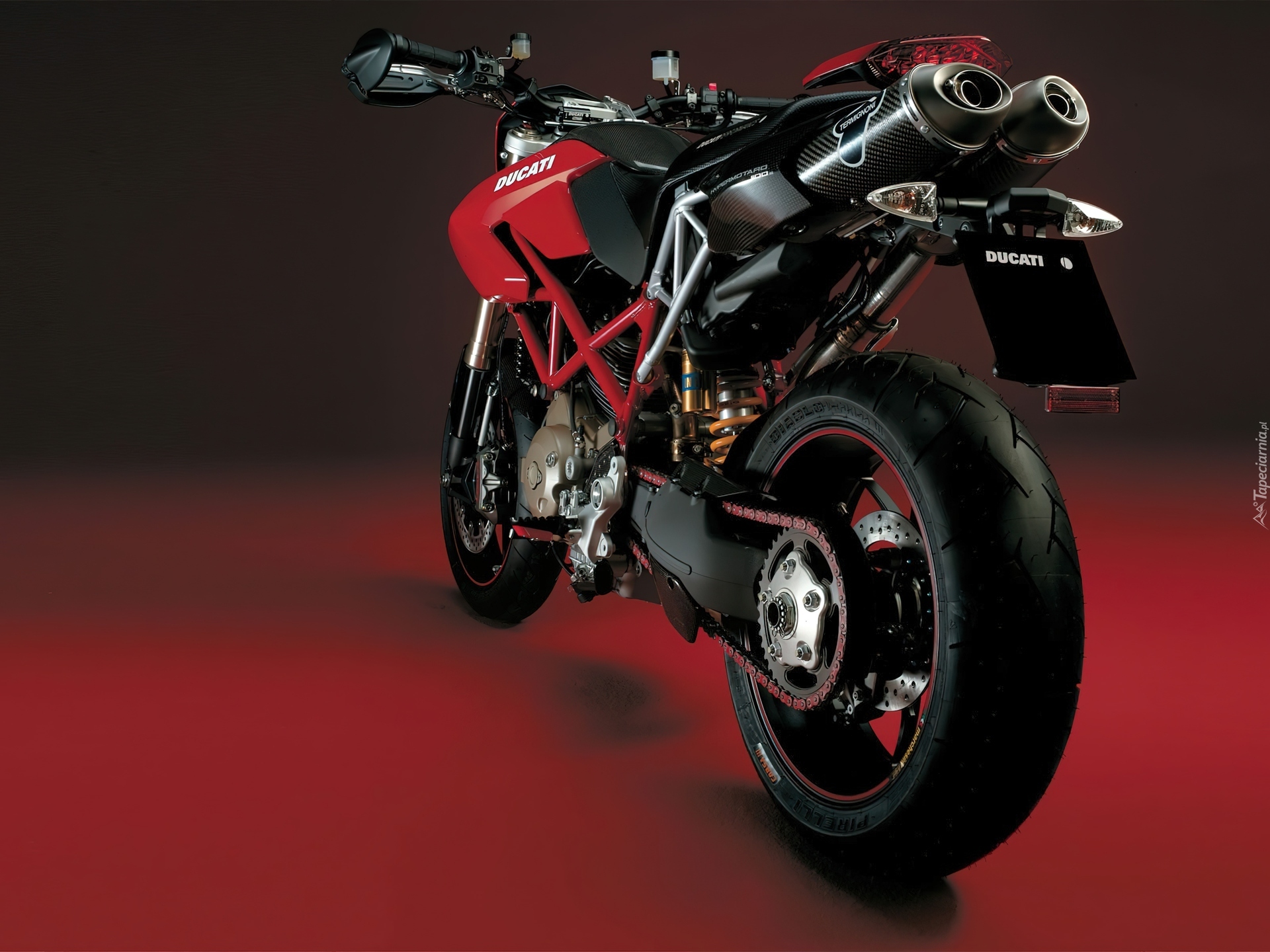 Ducati Hypermotard 1100, Układ, Wydechowy, Karbon