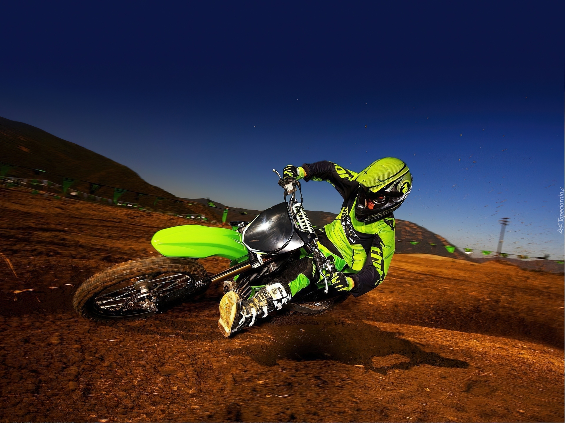 Zielone, Kawasaki KX250F Monster Energy