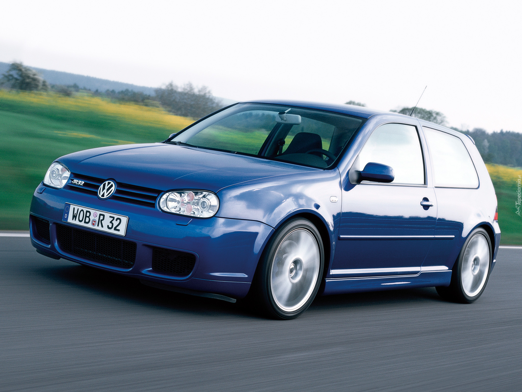 Golf 4, R32, Niebieski