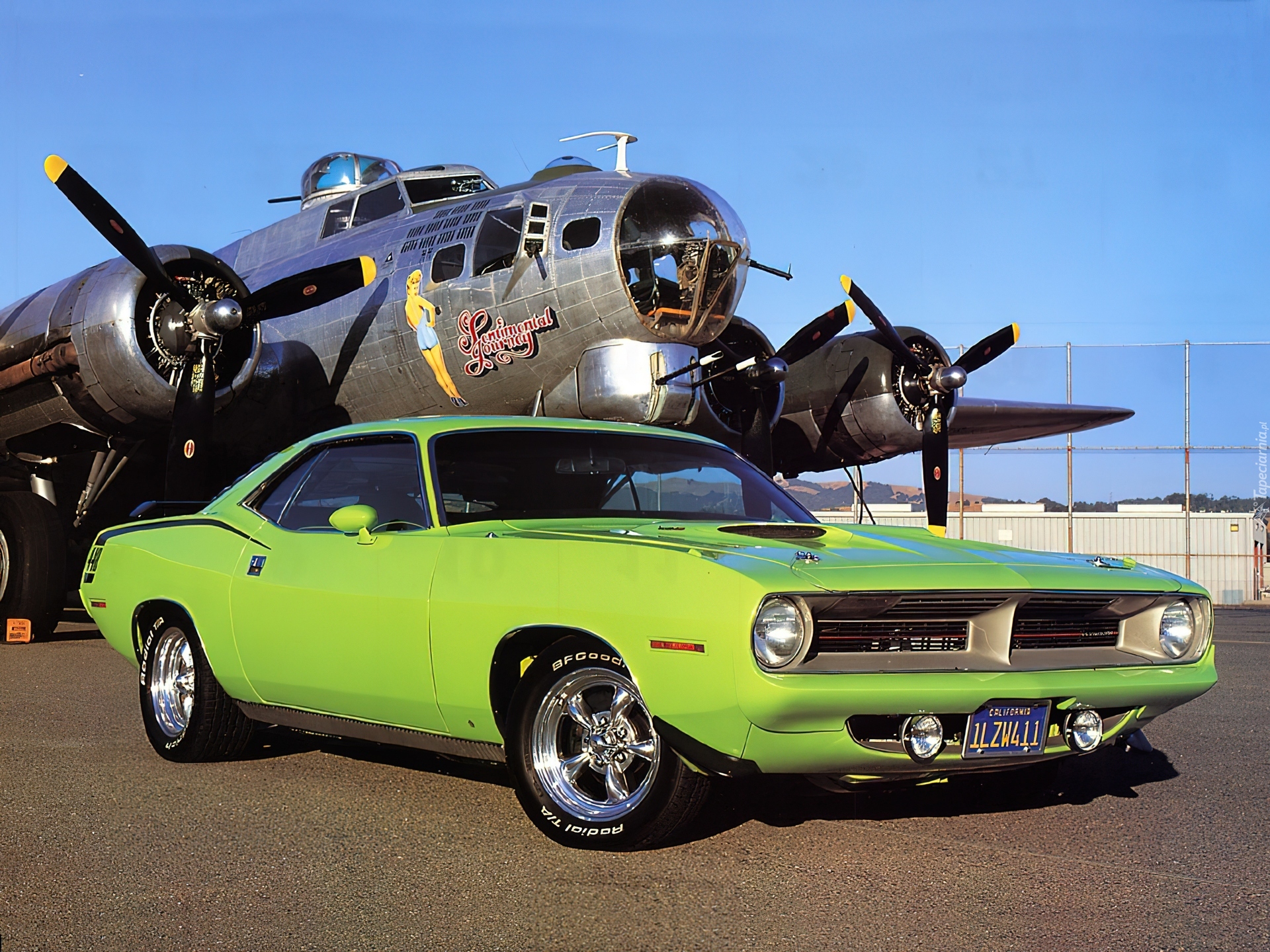 Plymouth Barracuda, 1970, Muscle, Car