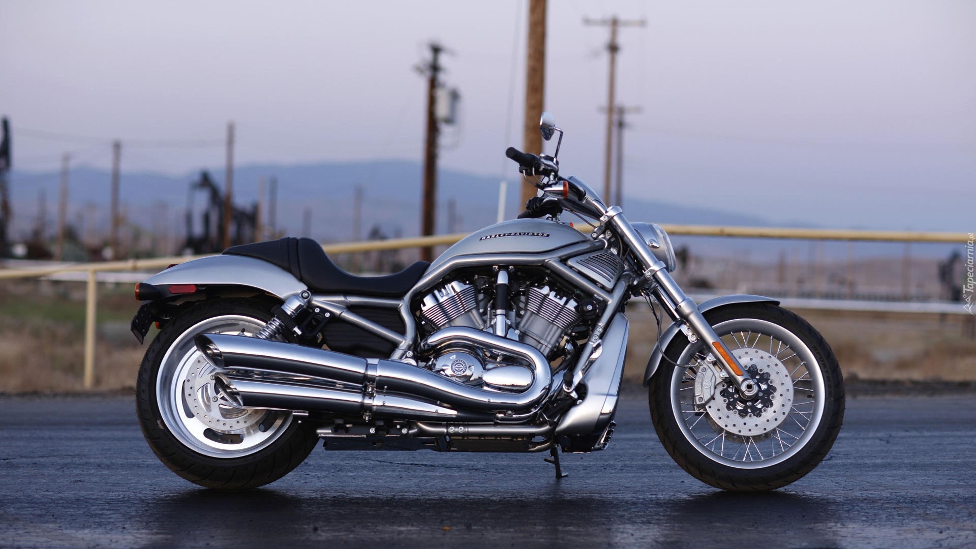 Srebrny, Harley Davidson V-Rod