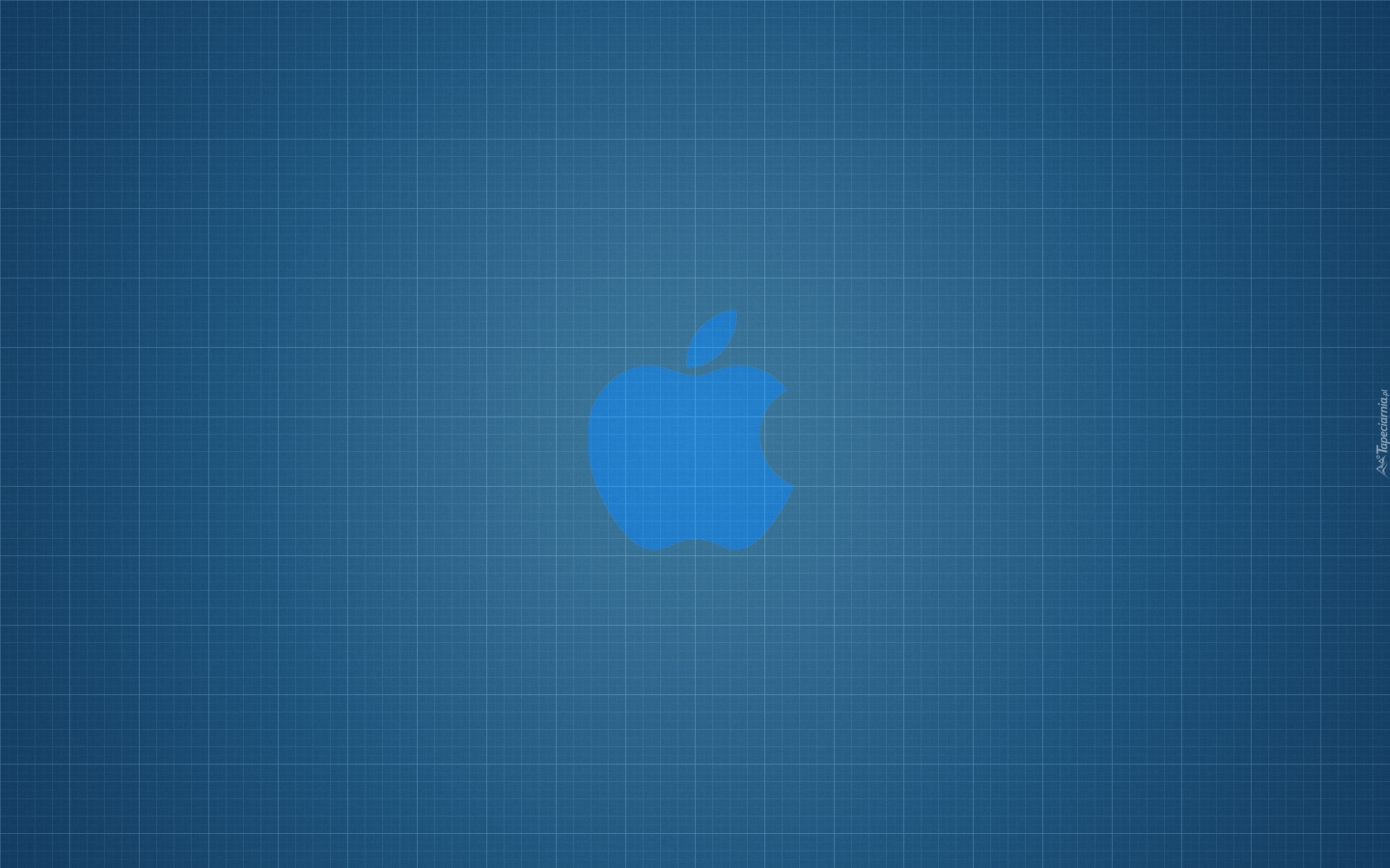 Apple, Logo, Niebieskie, Tło