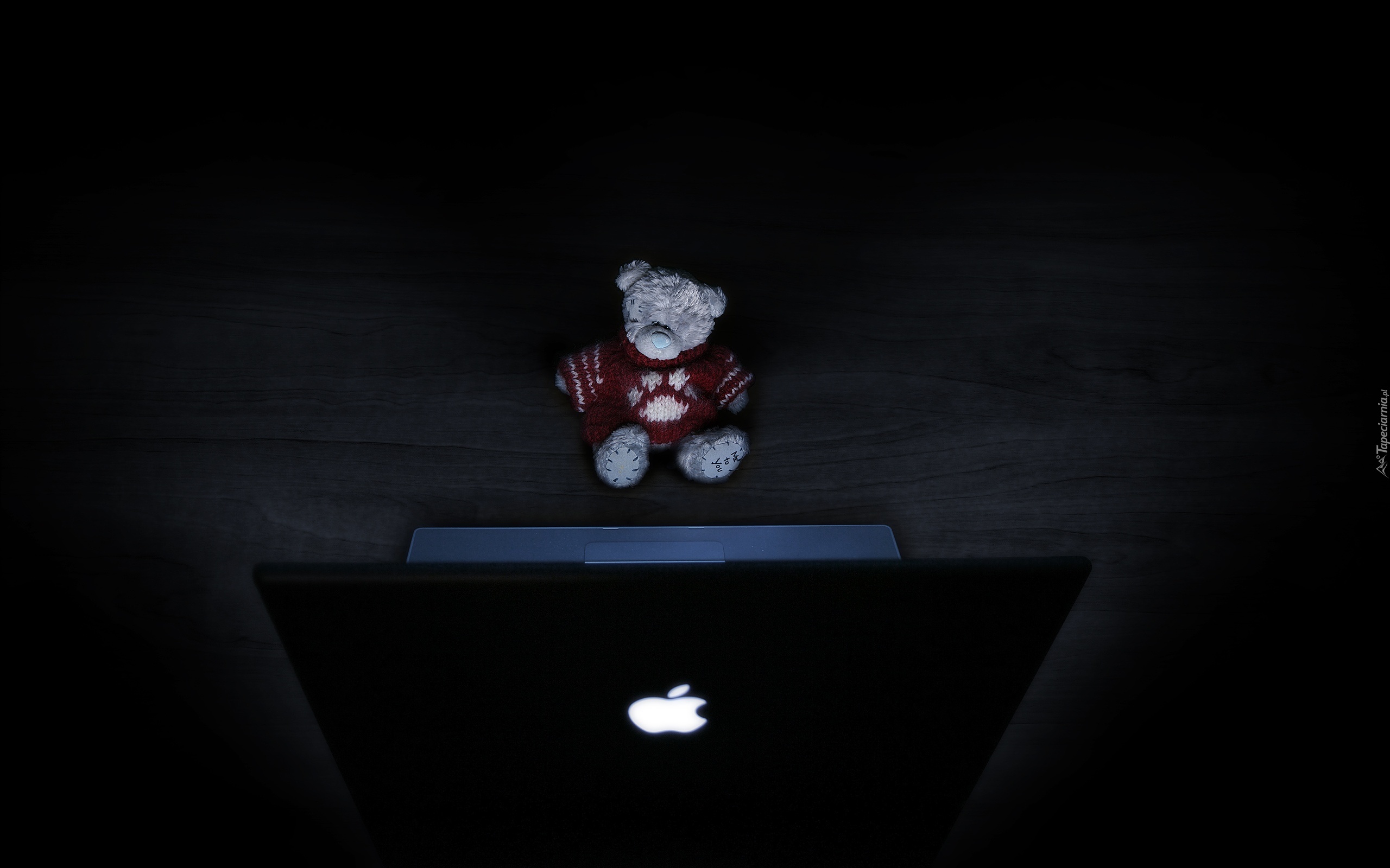 Apple, Hardware, Logo, Miś, Pluszak, Laptop