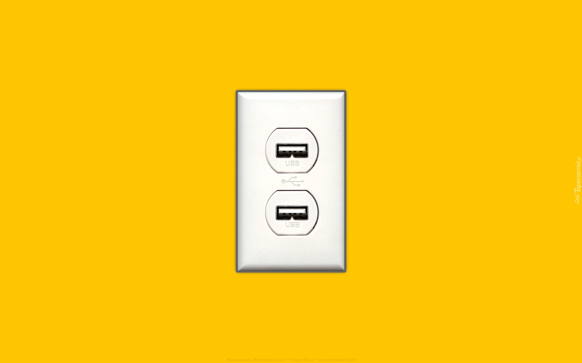 Żółte, Tło, Gniazdo, USB
