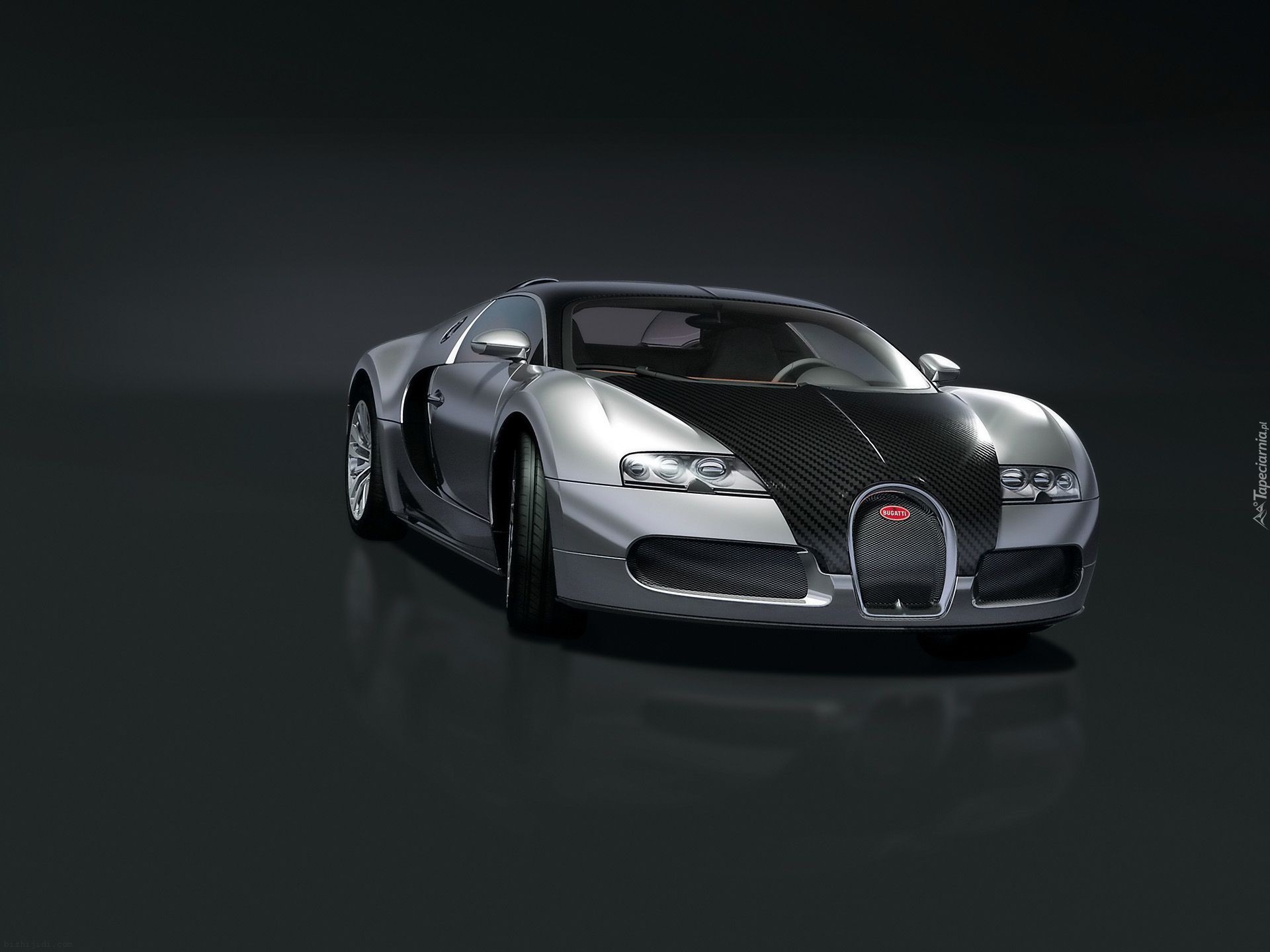 Czarno, Srebrne, Bugatti Veyron