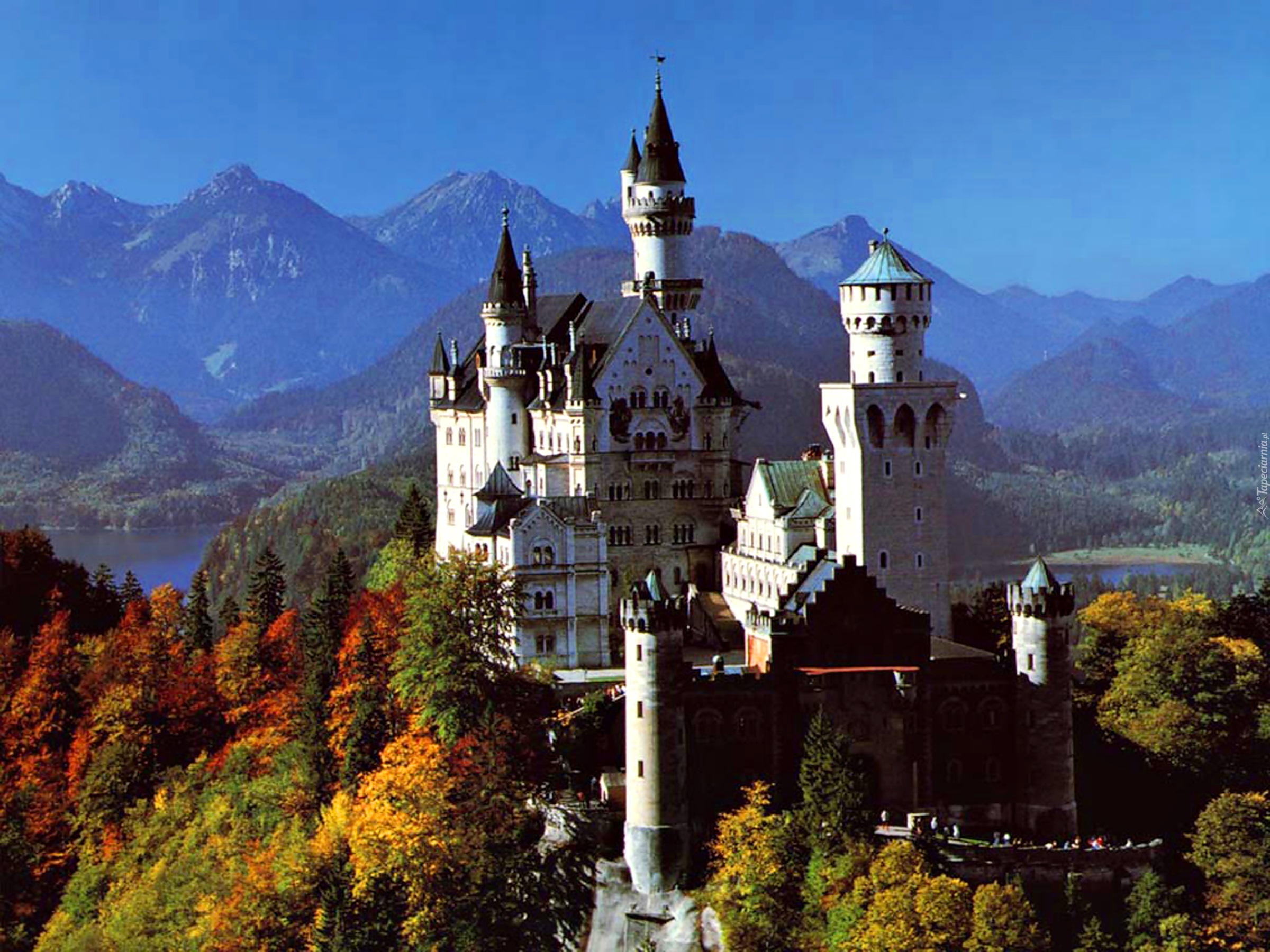 Niemcy, Bawaria, Zamek Neuschwanstein, Góry, Niemcy