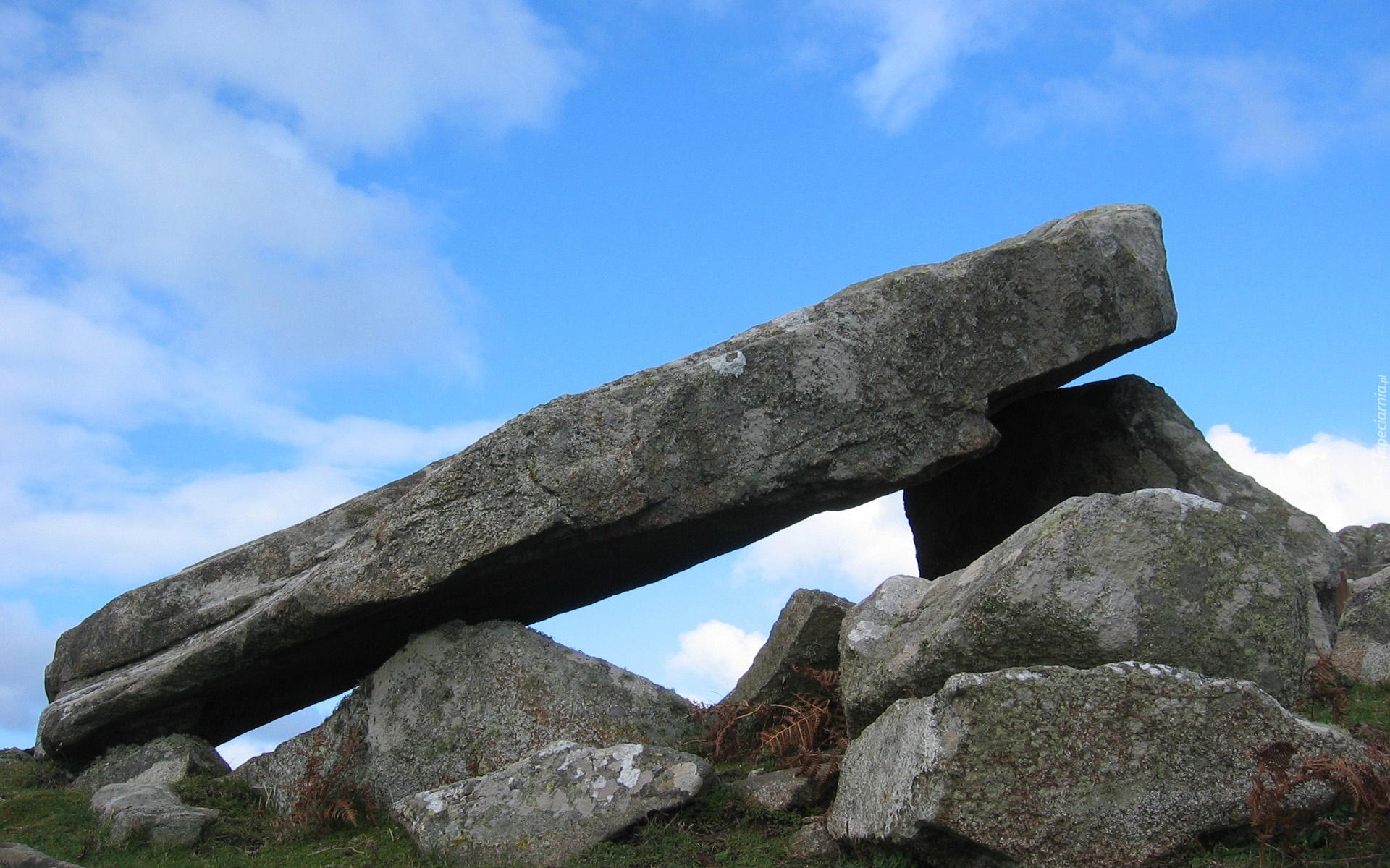 Wielka, Brytania, Walia, Ruiny, Dolmen Carreg