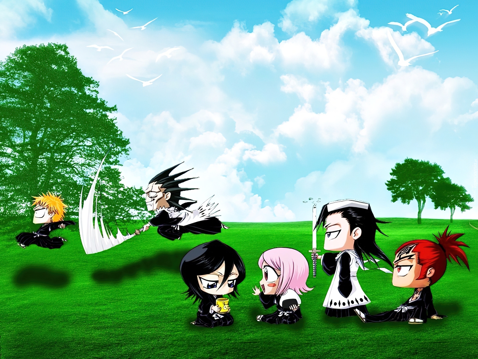 Postacie, Bleach, Łąka, Chibi