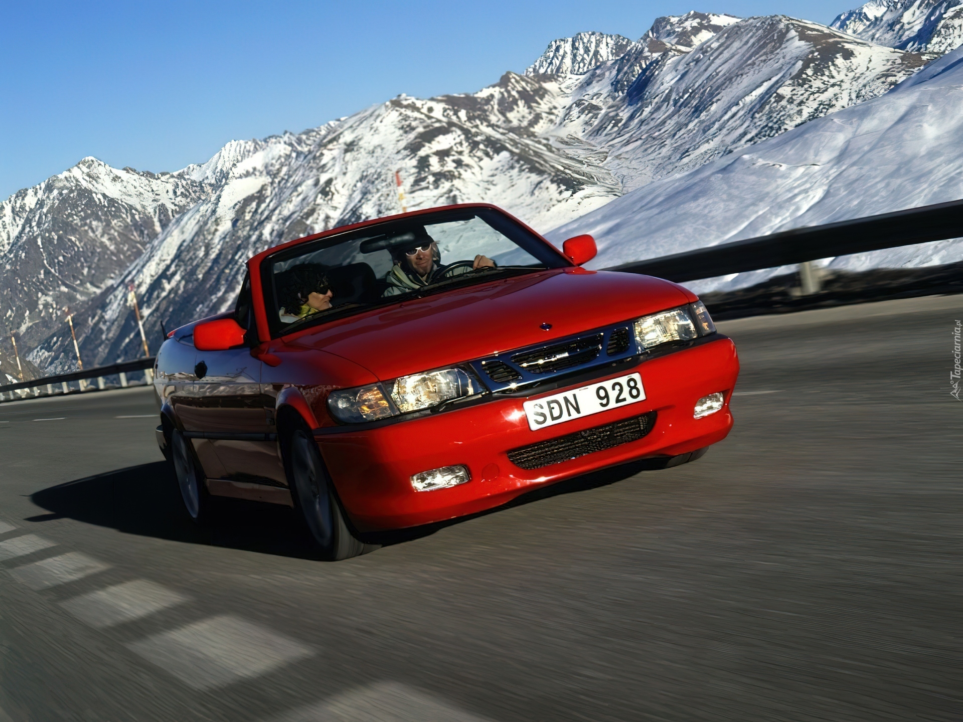 Czerwony, Saab 9-3, Cabrio