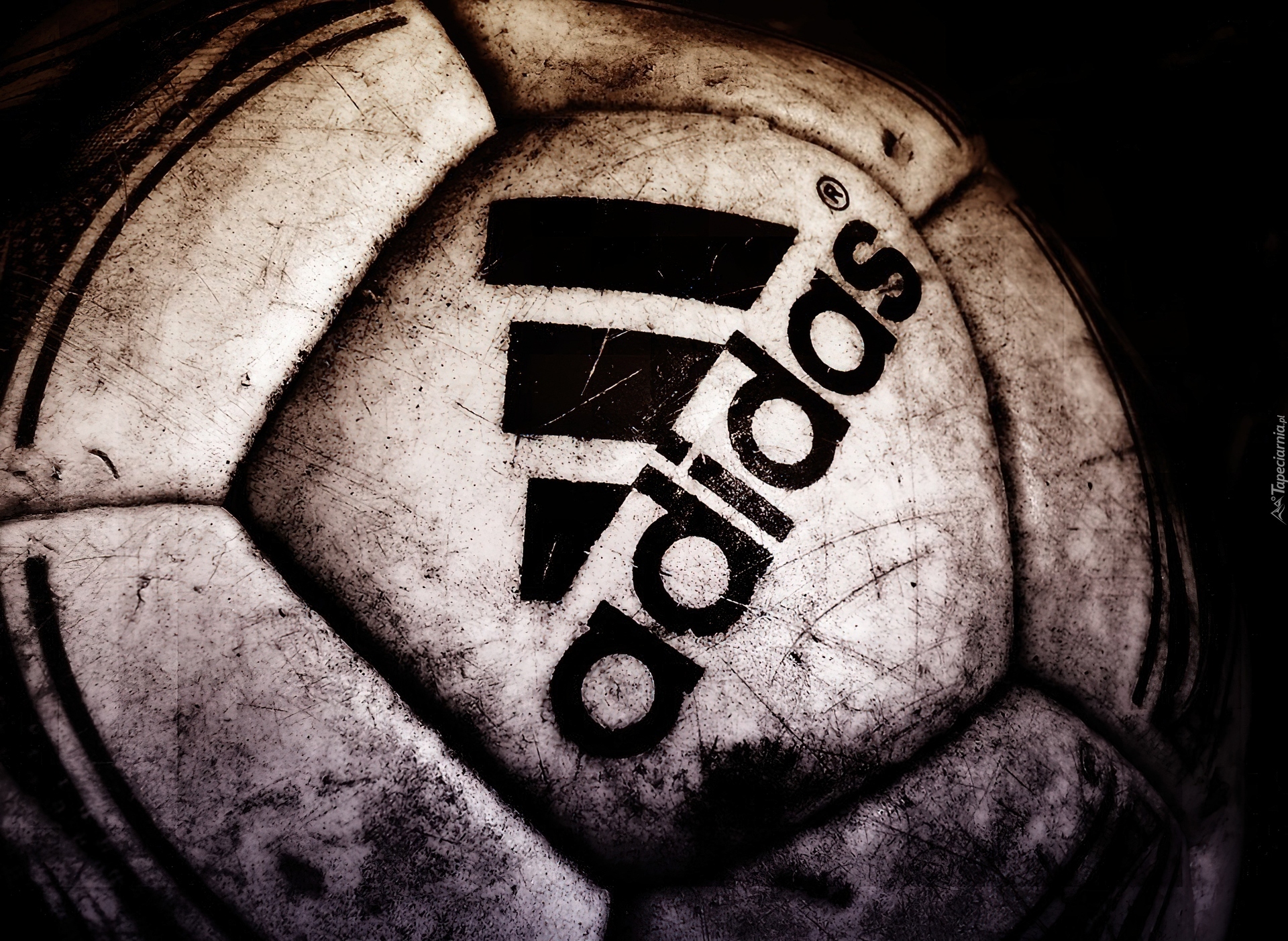 Czarne, Logo, Adidas, Piłka