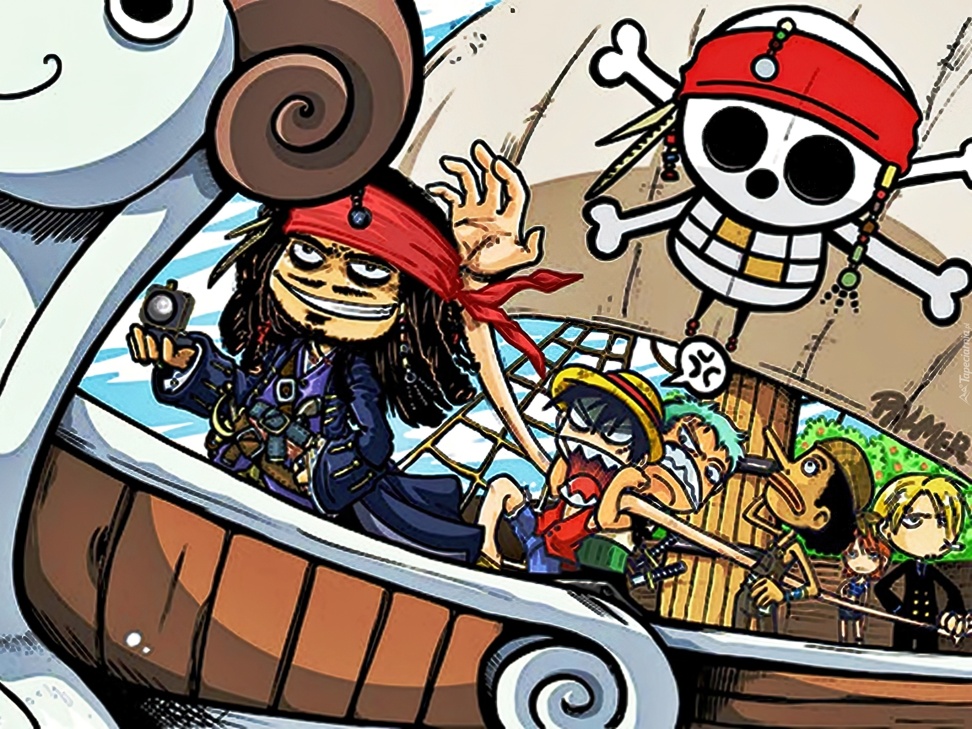 Jack Sparrow, Statek, Kompas, One Piece