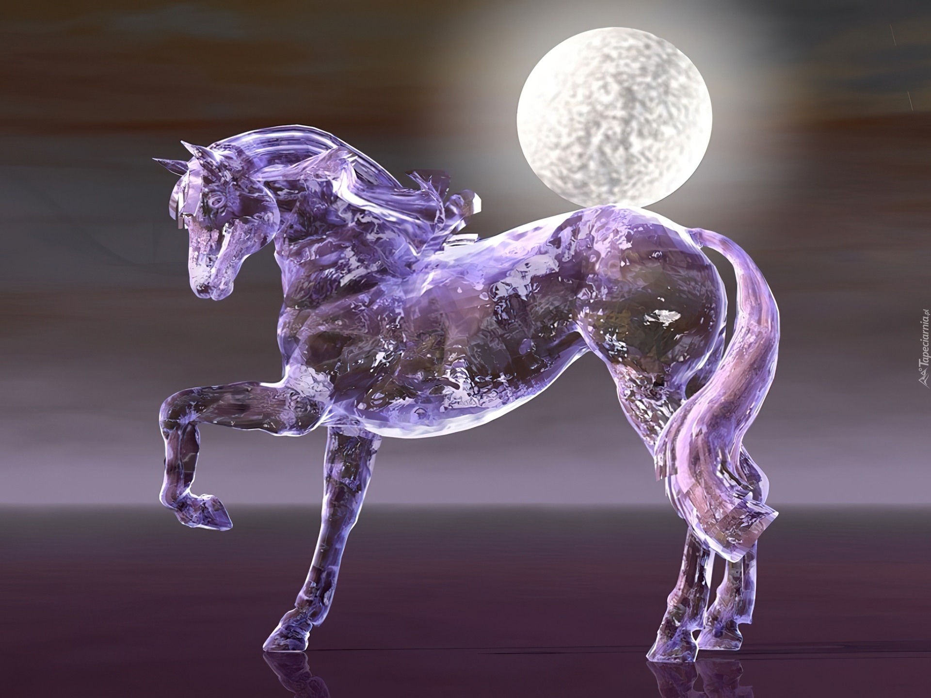 Fioletowy, Koń, Księżyc