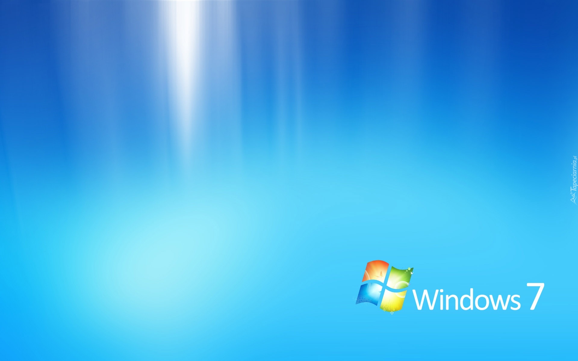 Niebieskie, Świetliste, Tło, Logo, Windows 7