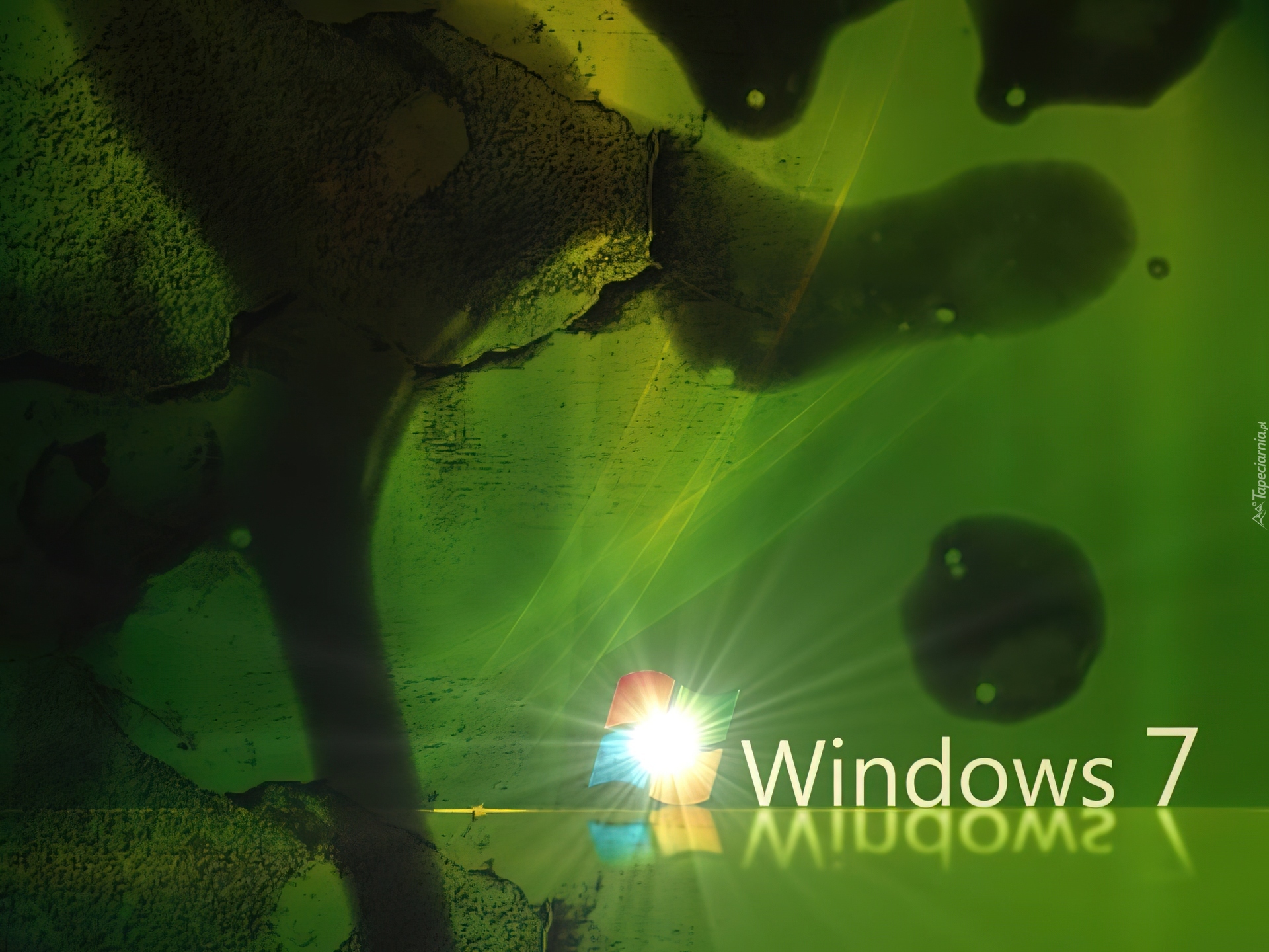 Zielone, Plamy, Windows 7