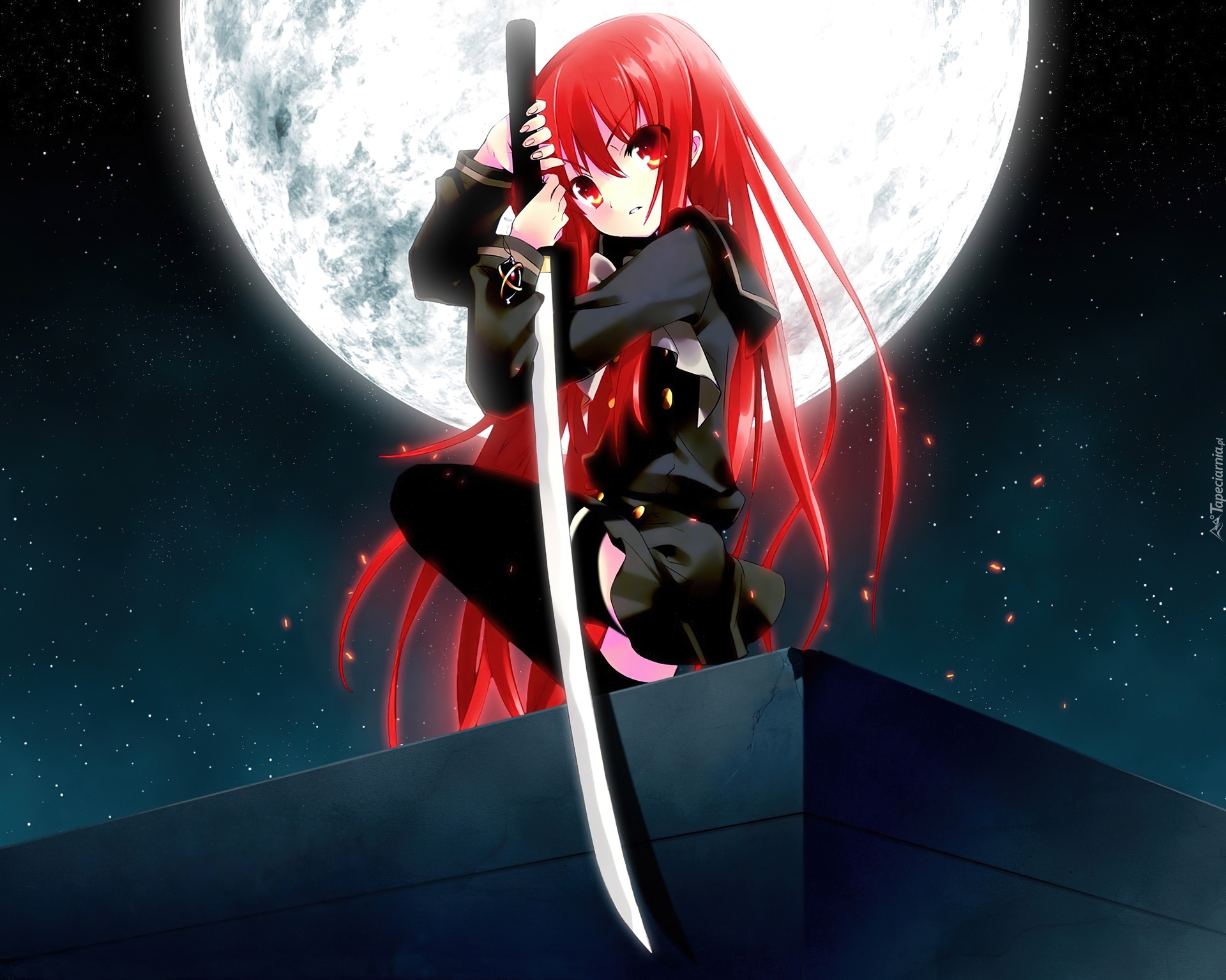 Dziewczyna, Ninja, Katana, Shakugan No Shana