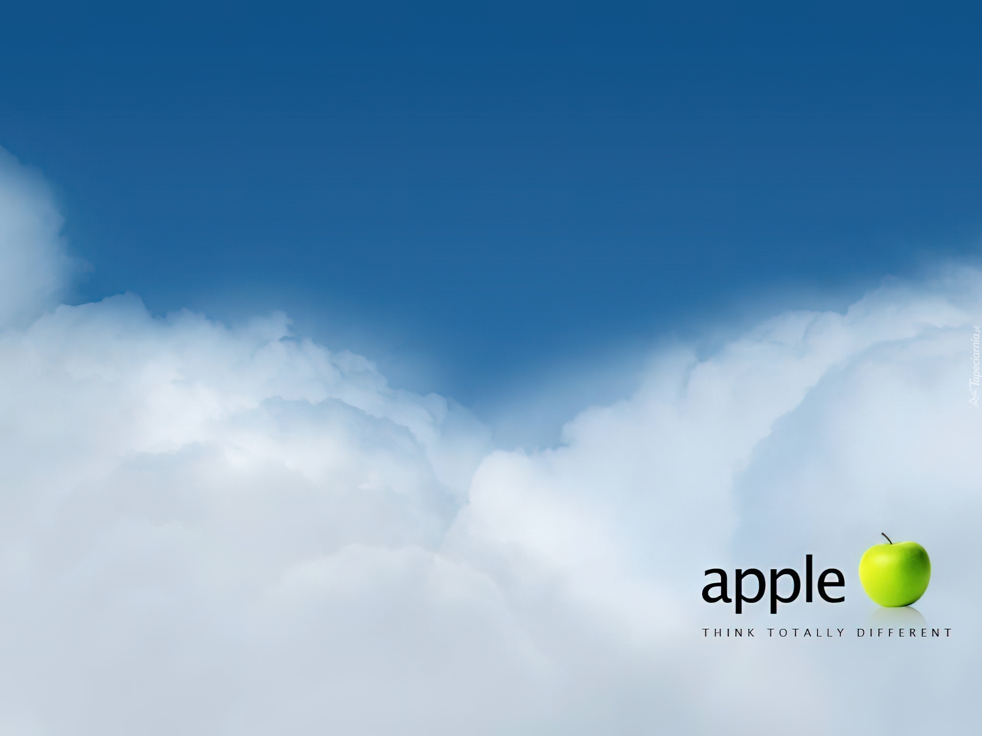 Logo, Apple, Chmury