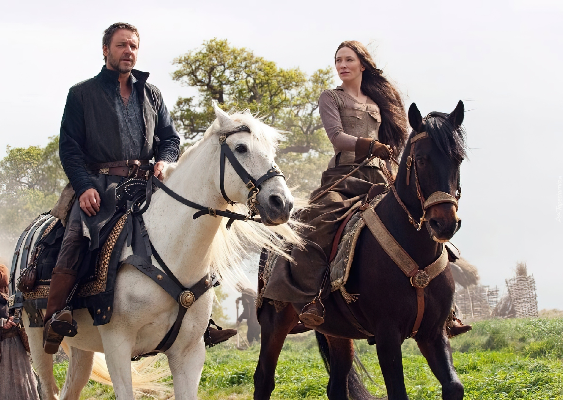 Film, Robin Hood, Russell Crowe, Kate Blanchett, Konie