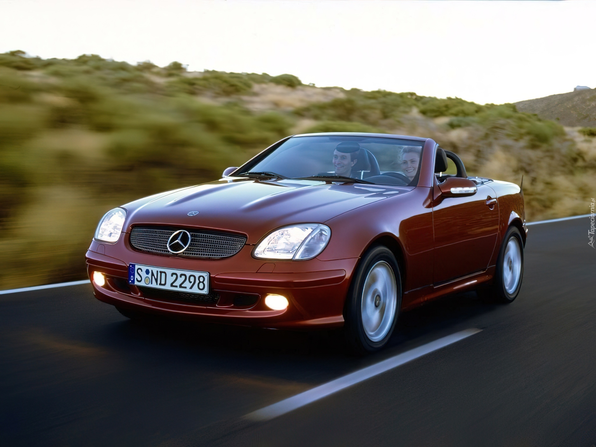 Bordowy, Mercedes SLK