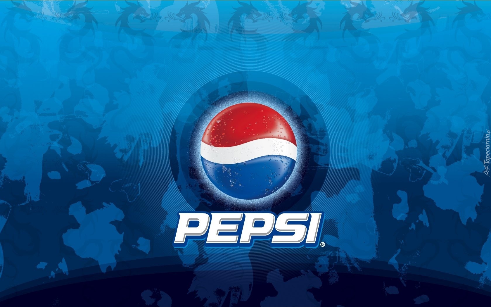 Logo, Pepsi, Niebieskie, Tło