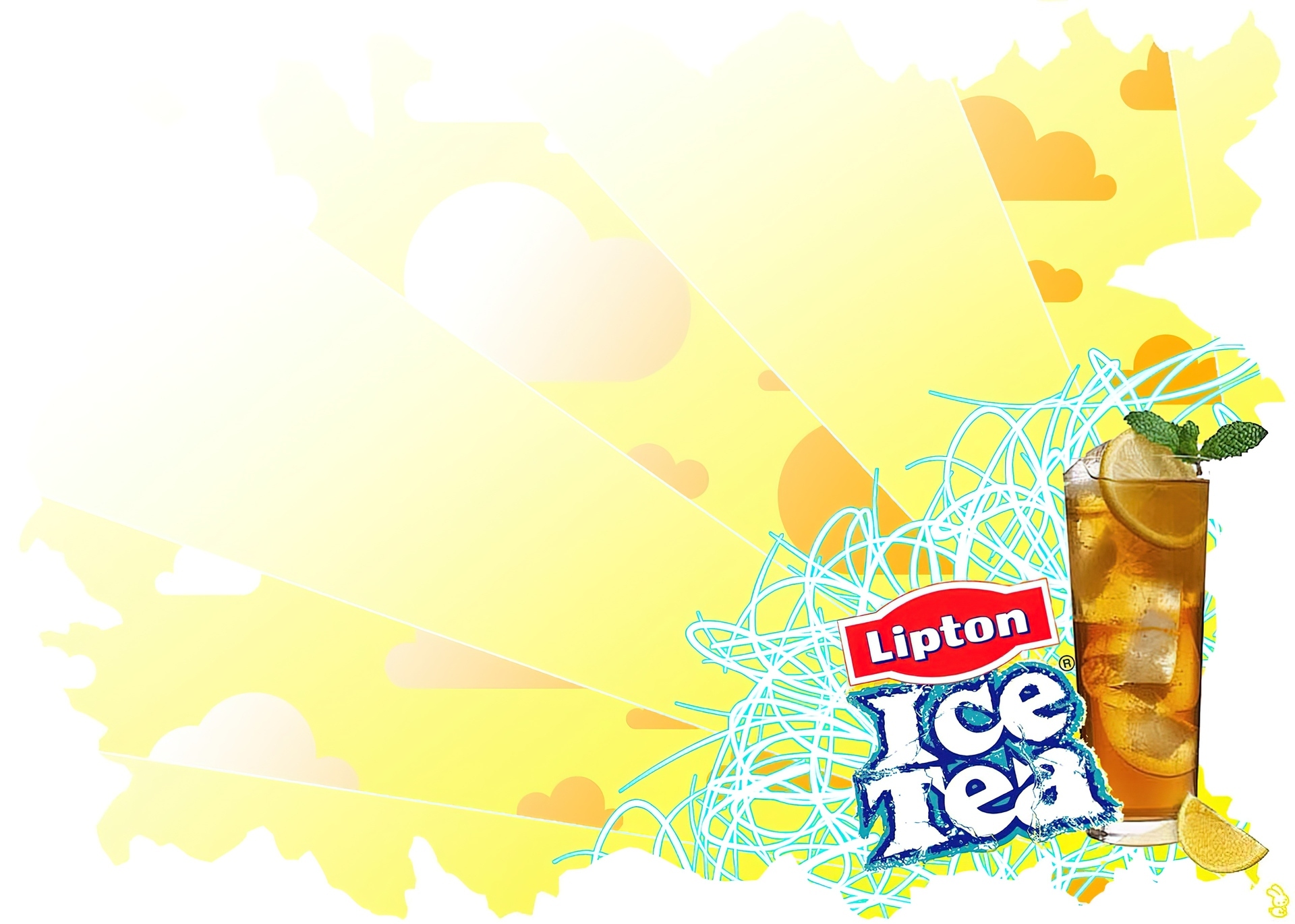 Lipton, Ice, Tea, Szklanka, Kostki, Lodu