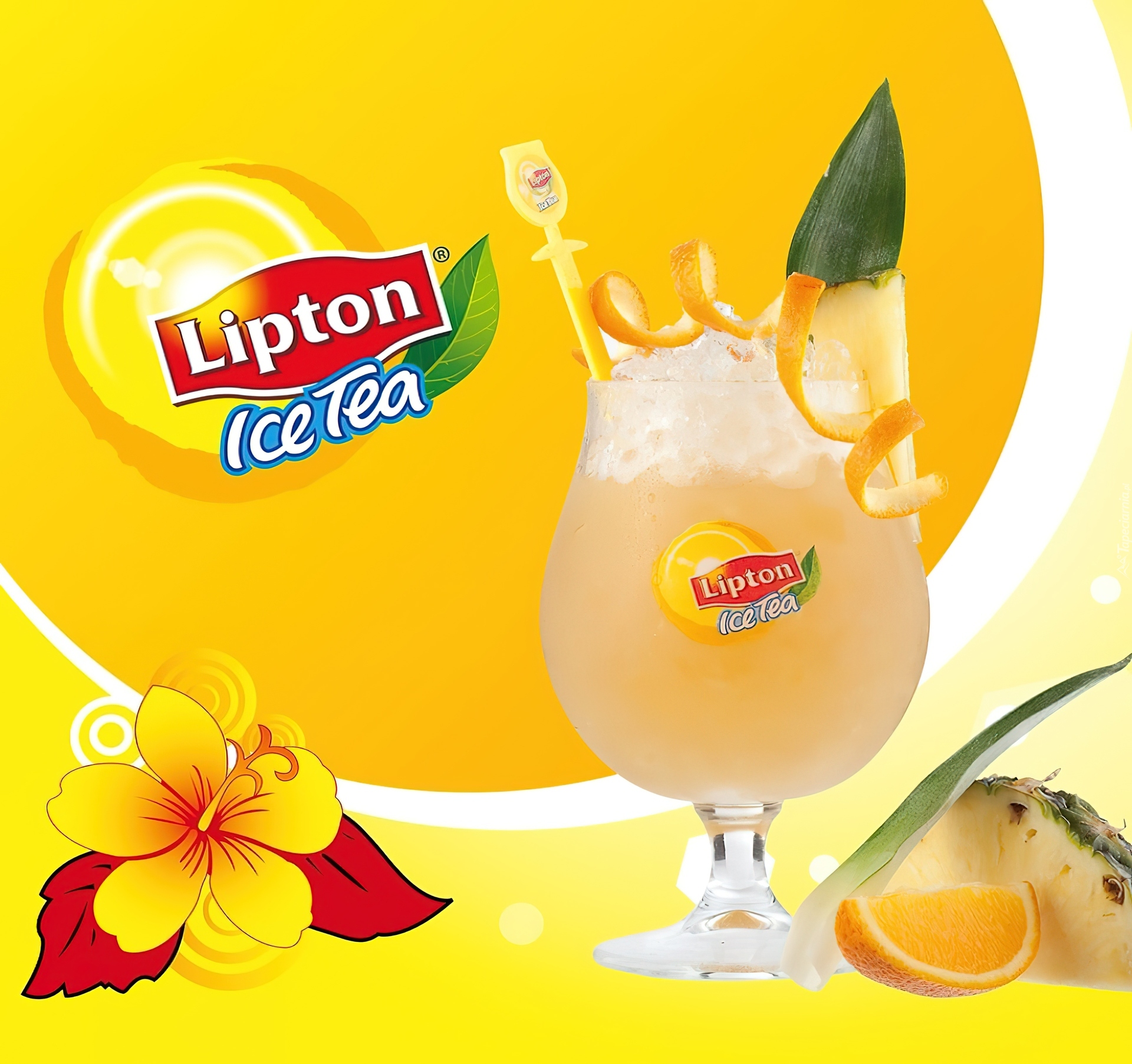 Lipton, Ice, Tea, Cząstka, Pomarańczy