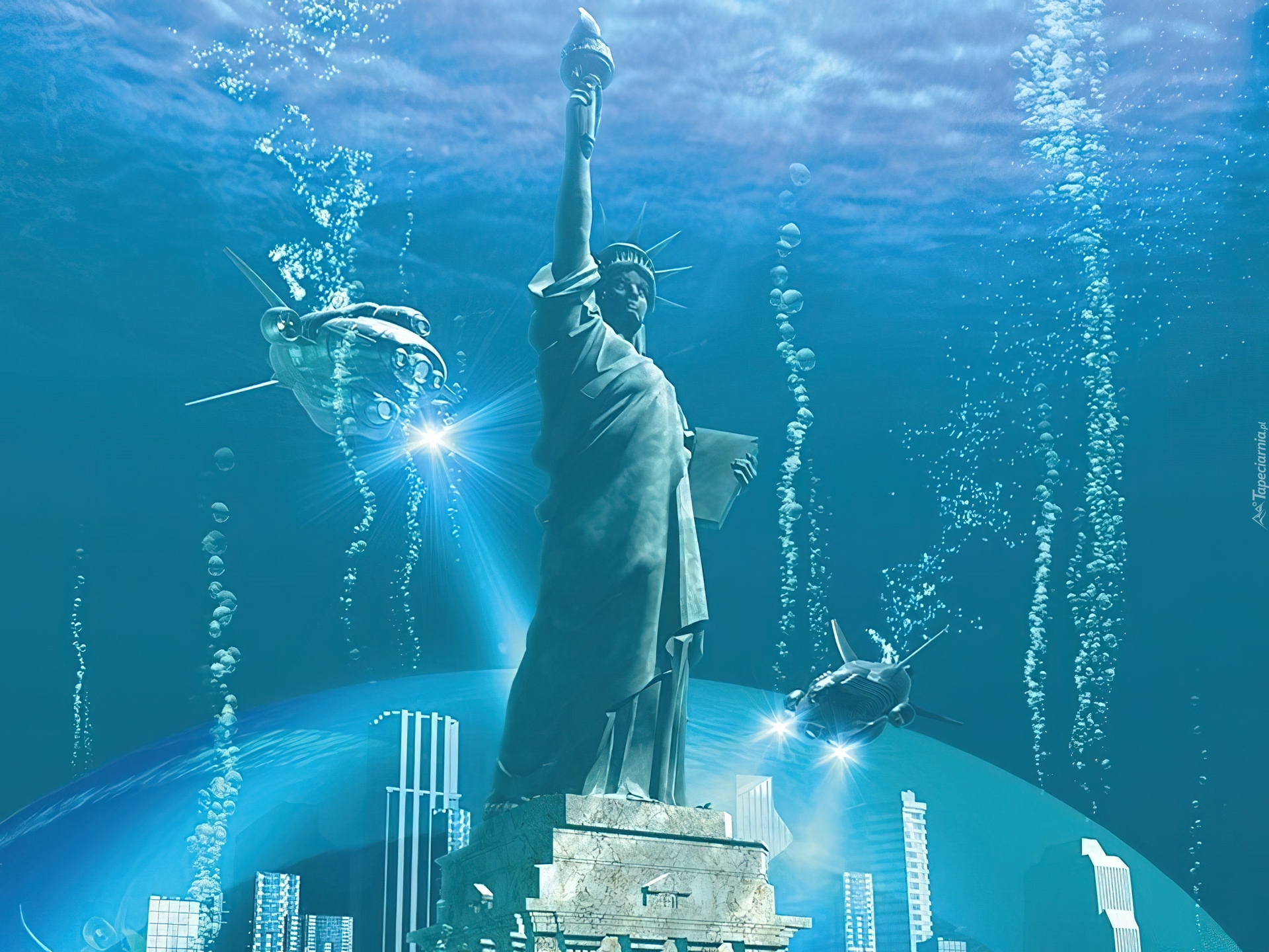 Woda, Statua, Wolności