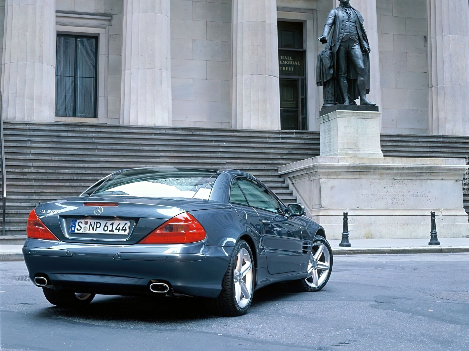 Mercedes, SL, niebieski Metalik