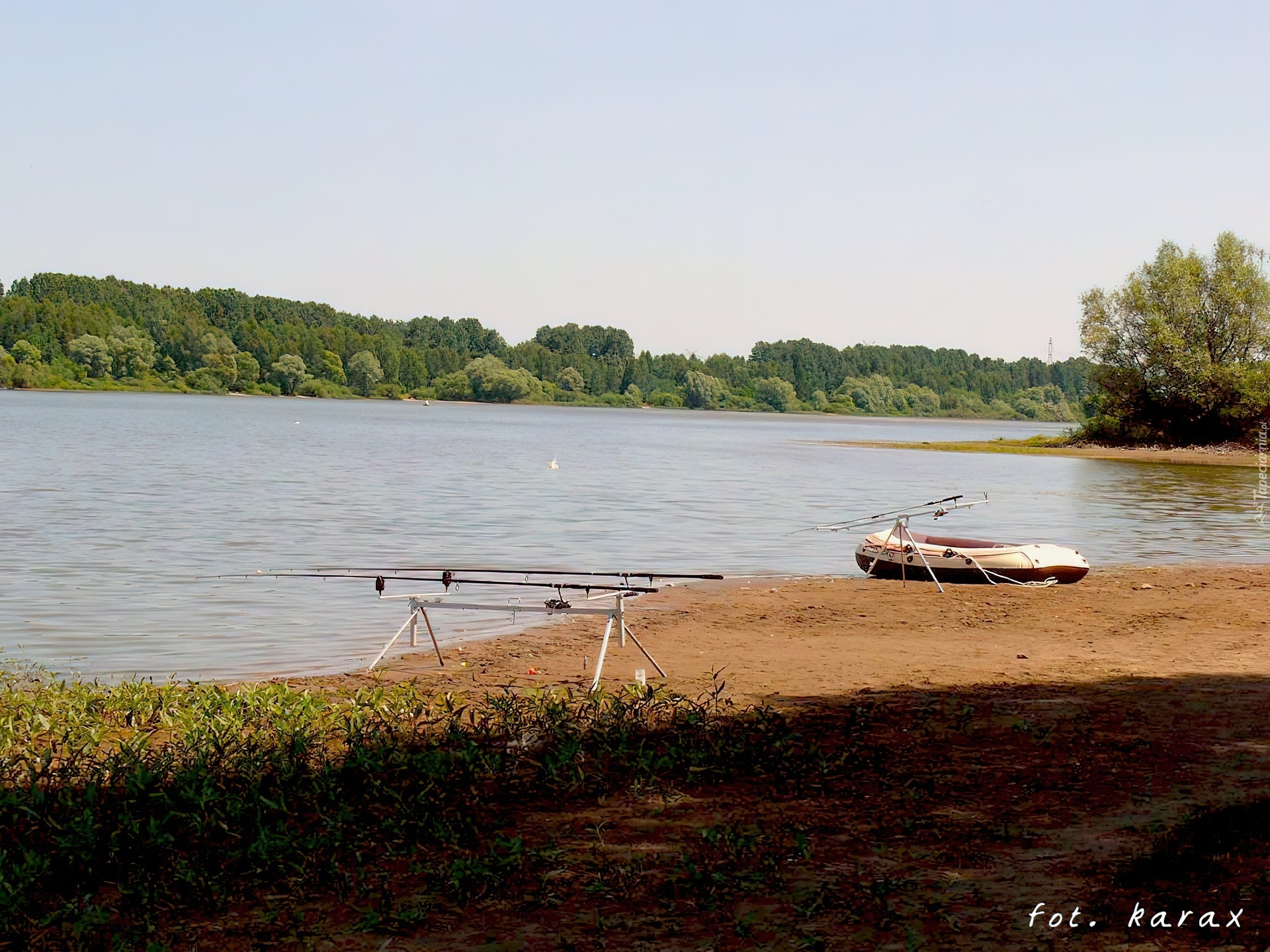 Jezioro, Wędki, Ponton