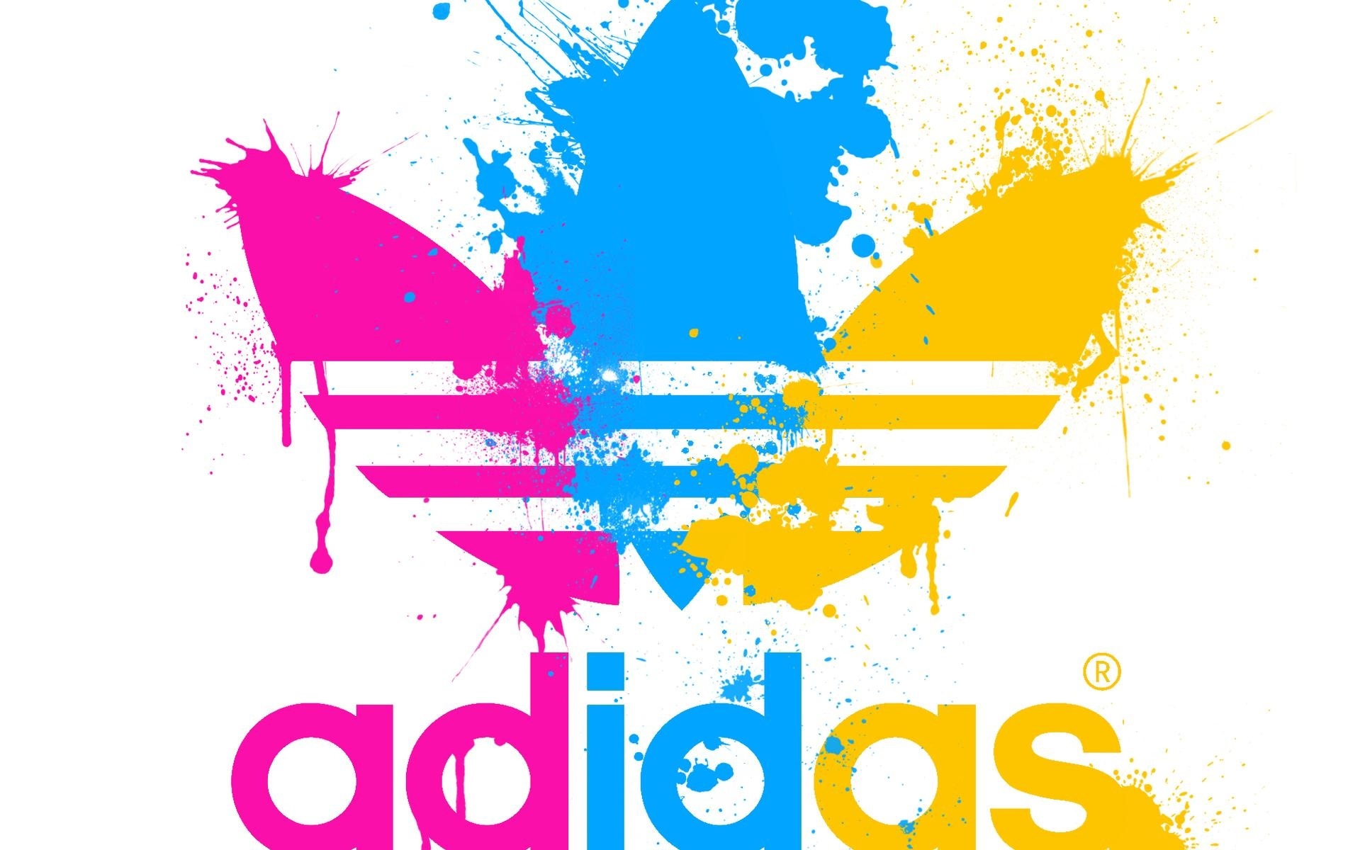 Trójkolorowe, Rozmyte, Logo, Adidas