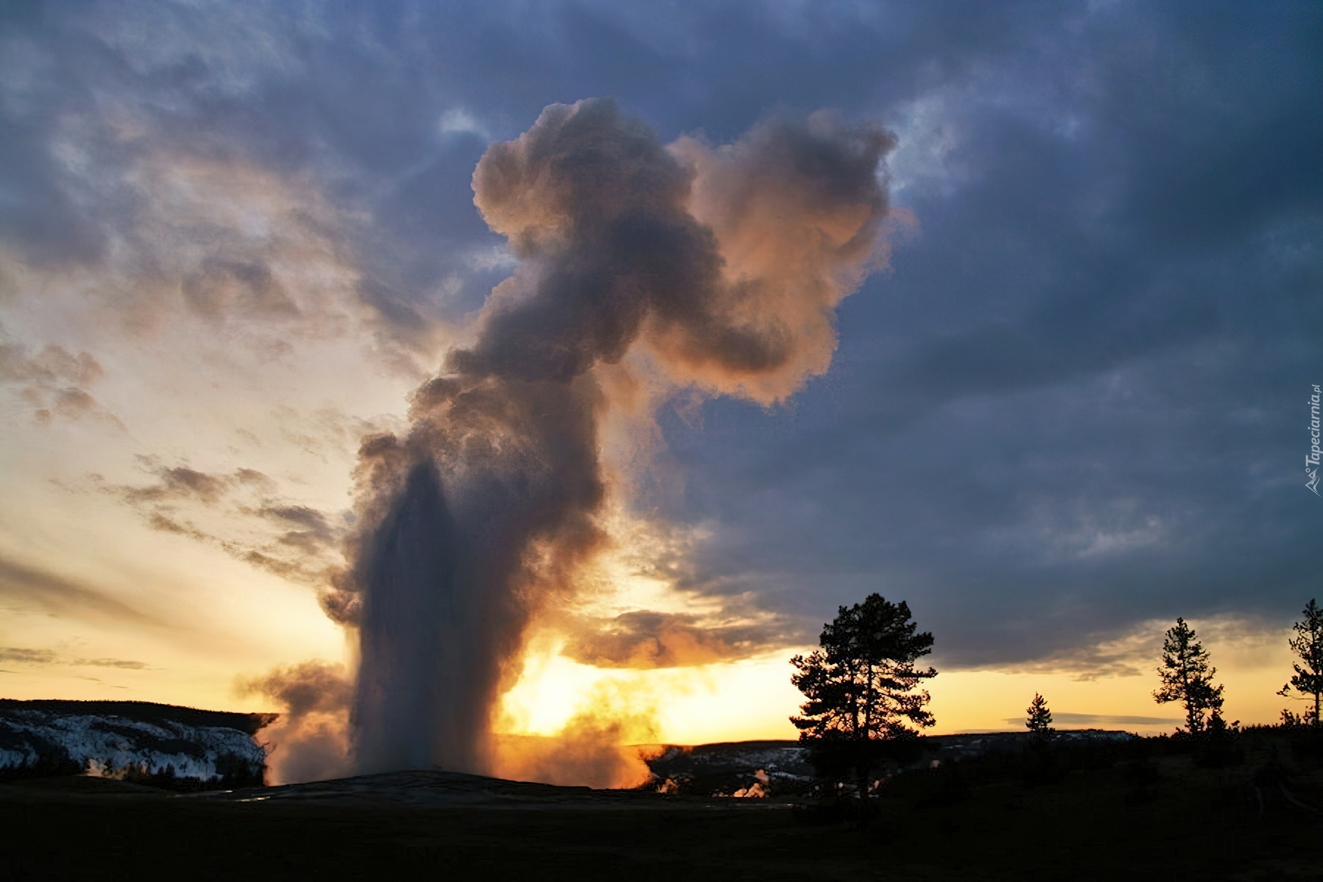 Stany Zjednoczone, Stan Wyoming, Gejzer Old Faithful, Park Narodowy Yellowstone